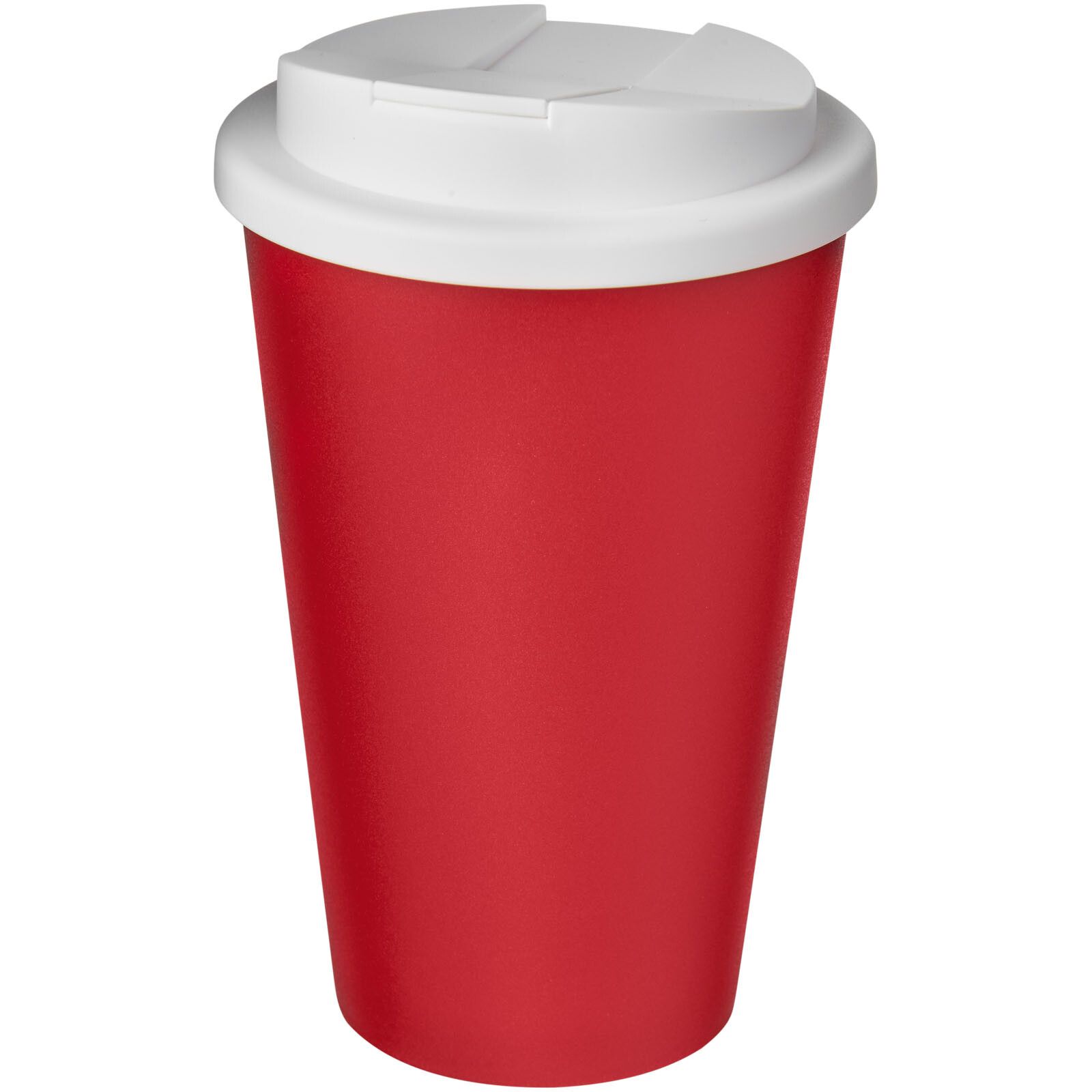 Americano 350 ml Isolierbecher mit auslaufsicherem Schraubverschluss - rot -  weiss-473