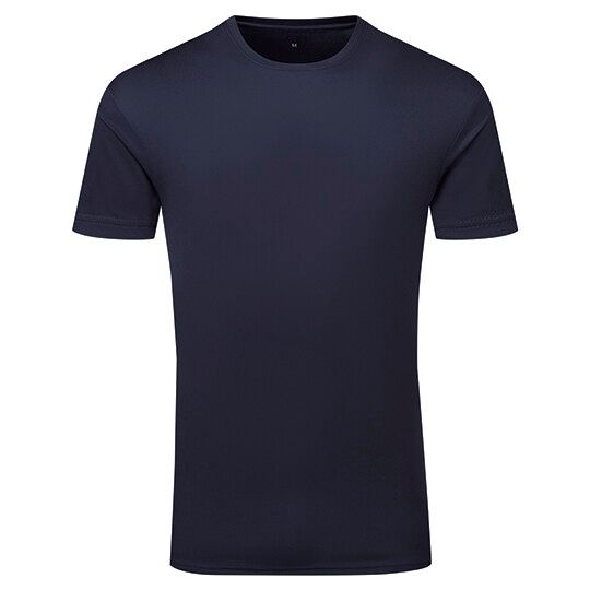 TriDri® Ion-Charge recycled textured tee - french navy-335