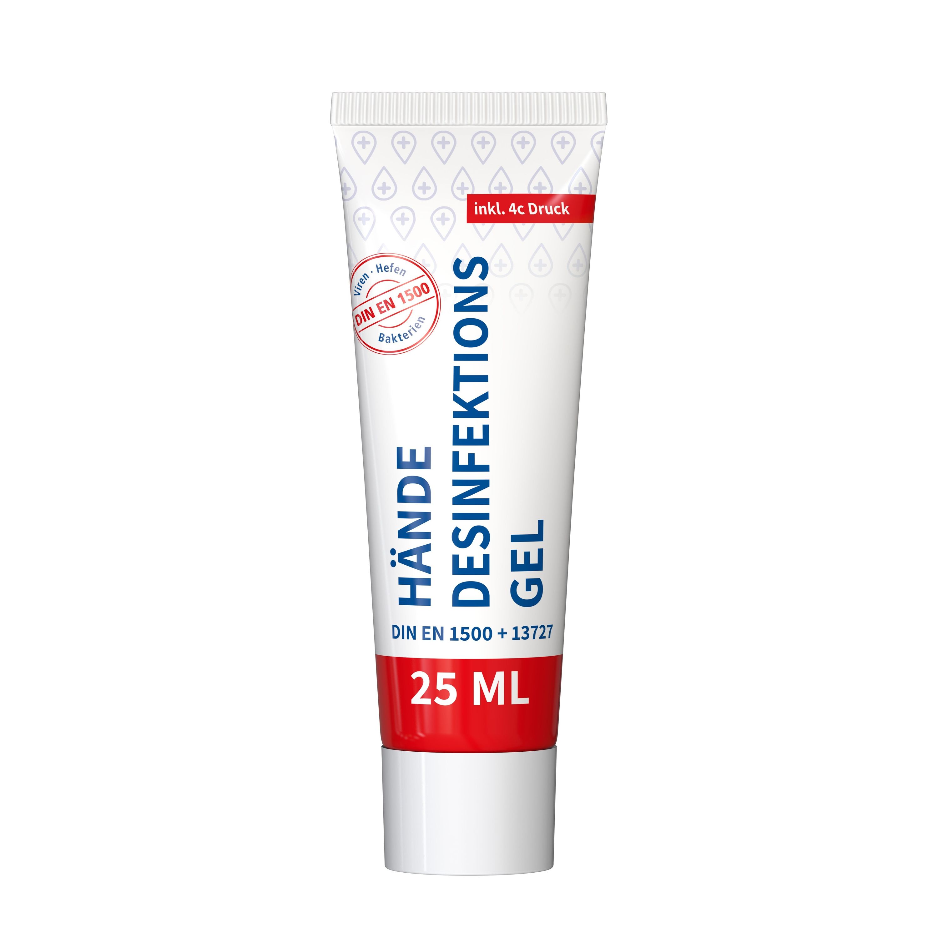 25 ml Tube Hände-Desinfektionsgel (DIN EN 1500) FullbodyPrint-504