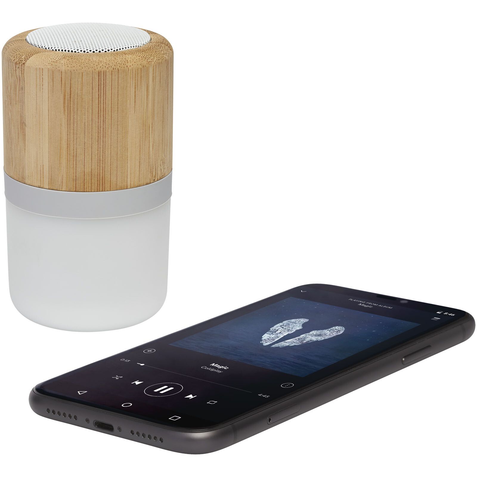 Aurea Bluetooth Lautsprecher aus Bambus mit Licht  - natur-402