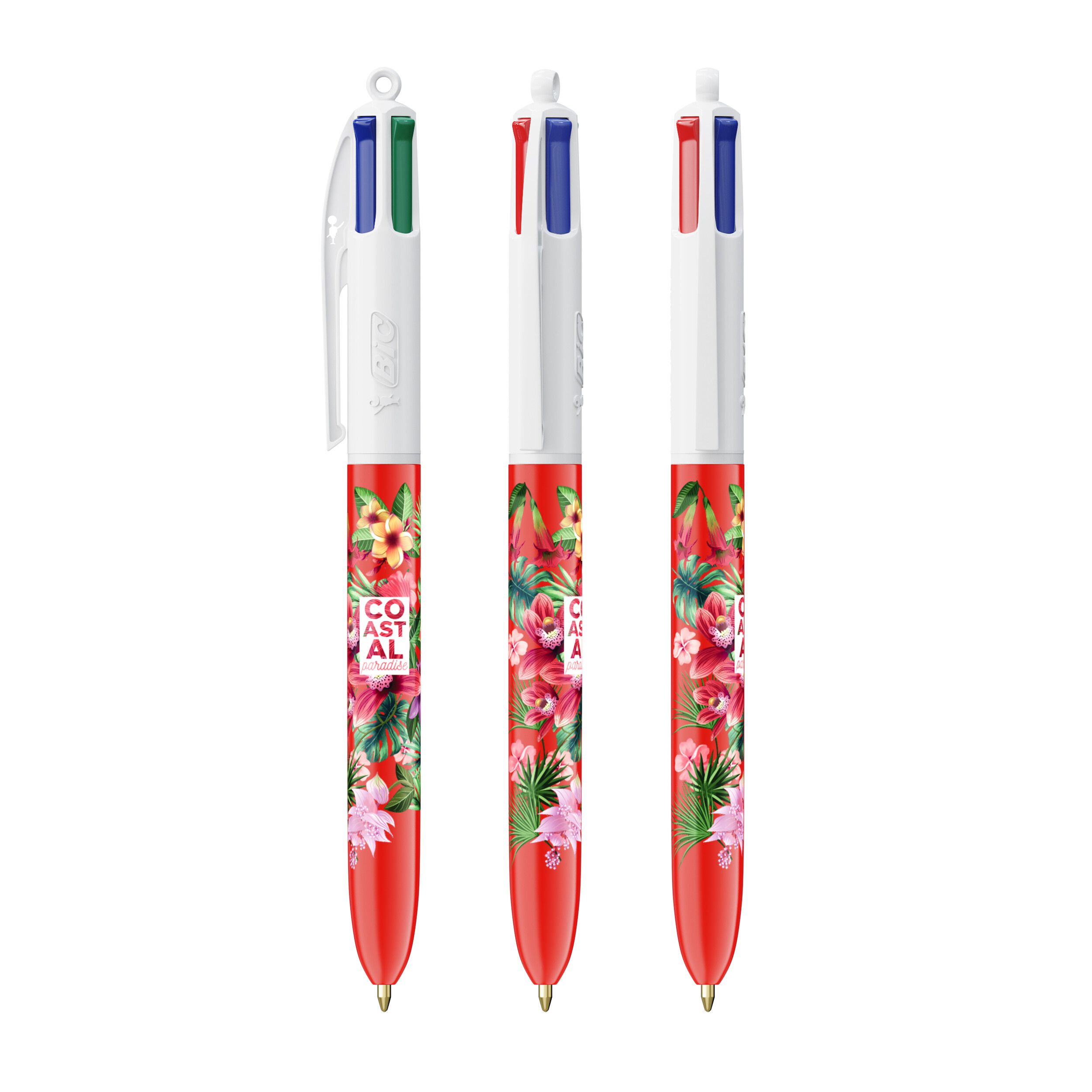 BIC® 4 Colours® Kugelschreiber - weiß - rot-569