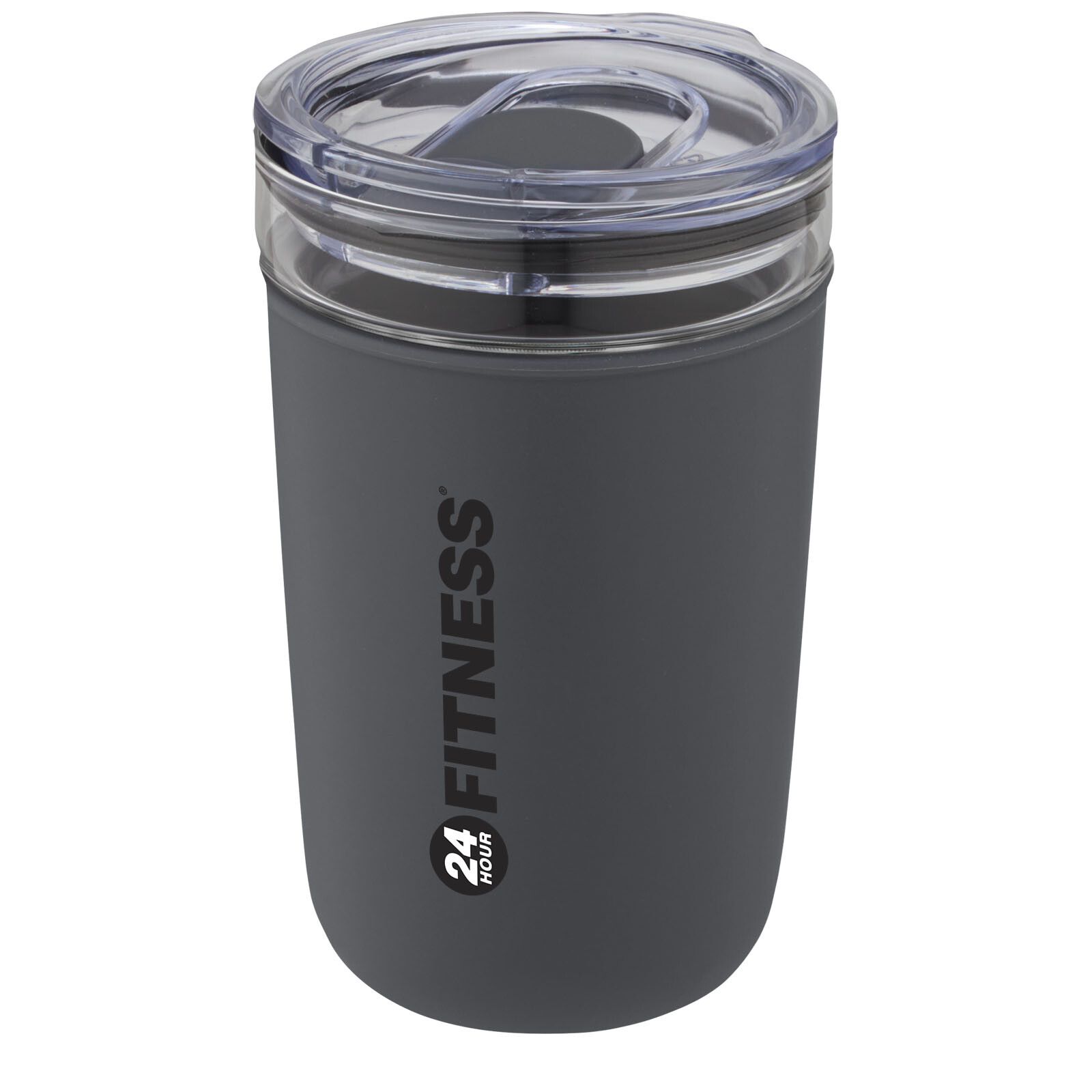 Bello 420 ml Glasbecher mit Außenwand aus recyceltem Kunststoff - grau-369