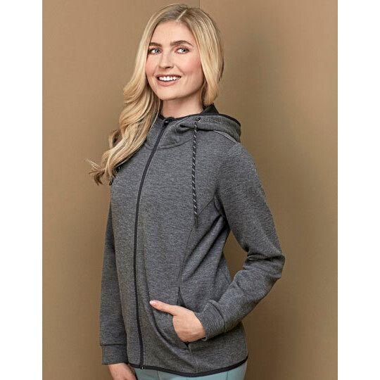 Recycled Scuba Jacket Women - anthra heather-595