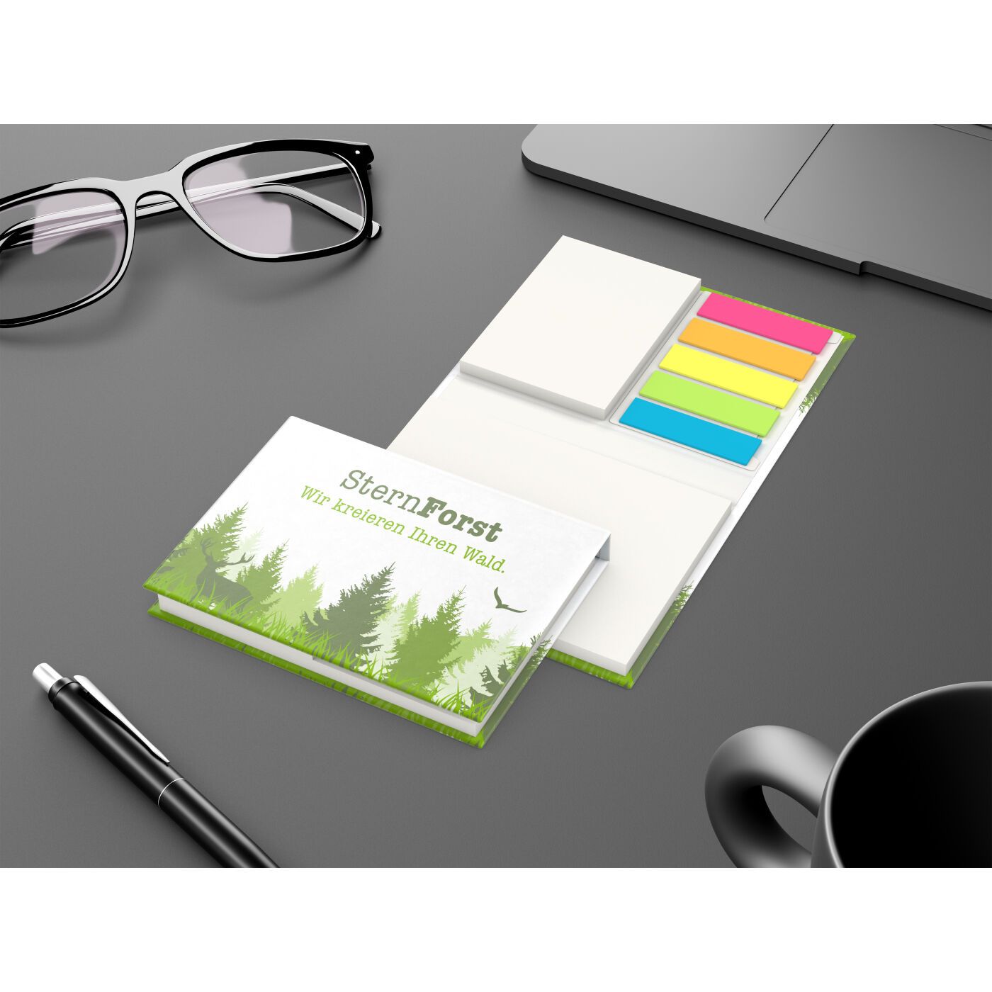 Haftnotiz-Set Brüssel RECYCLING, White, Hardcover Naturpapier-382