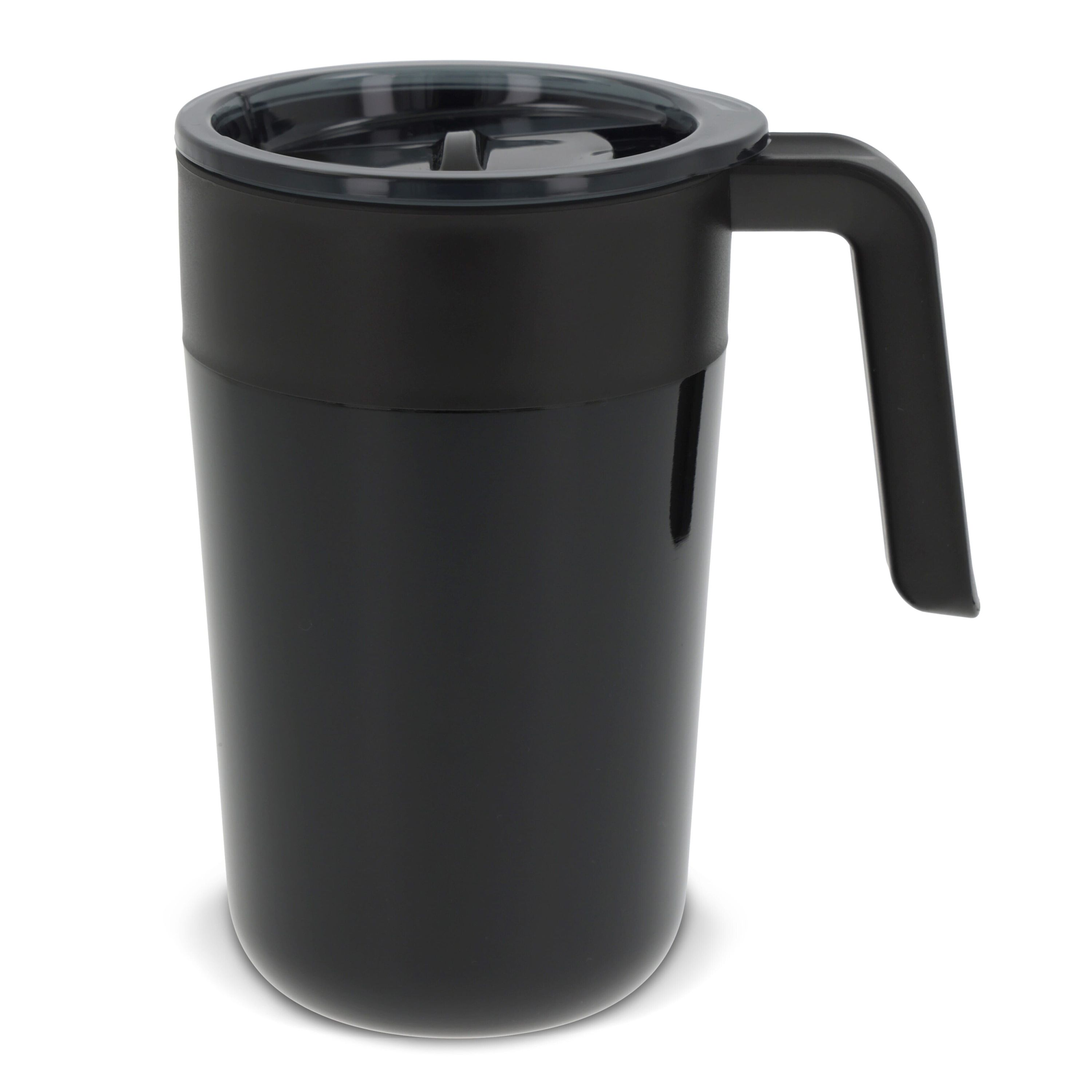 Doppelwandiger Kaffeebecher 400ml - schwarz-314