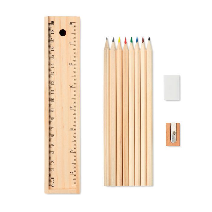 12-teiliges Schreibset TODO SET - holz-828