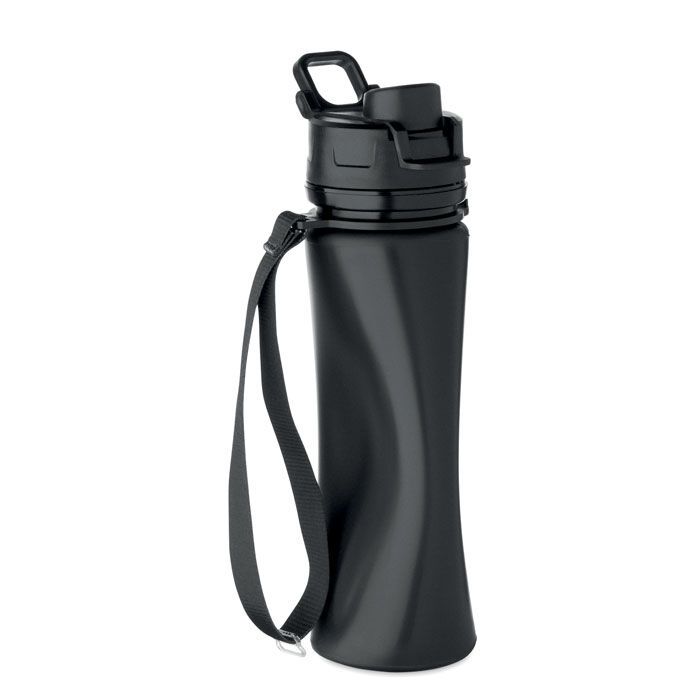 Faltbare Sportflasche Silikon LETT - schwarz-422