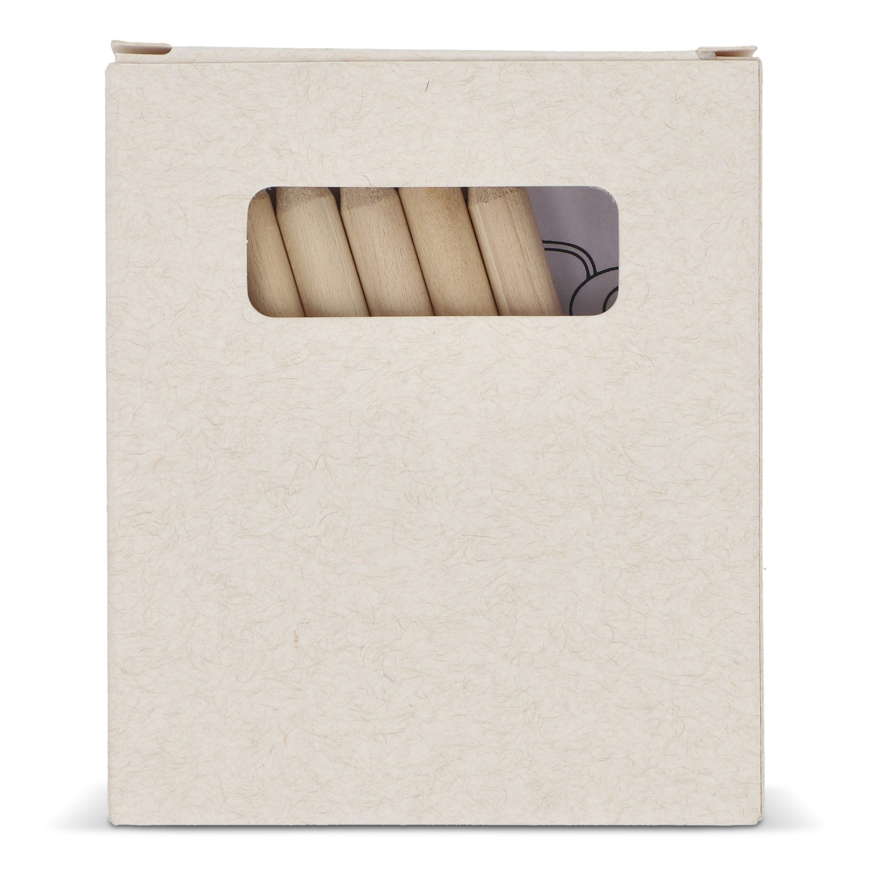 8-teiliges Malset in einer Schachtel aus recyceltem Milchkarton - natur-742
