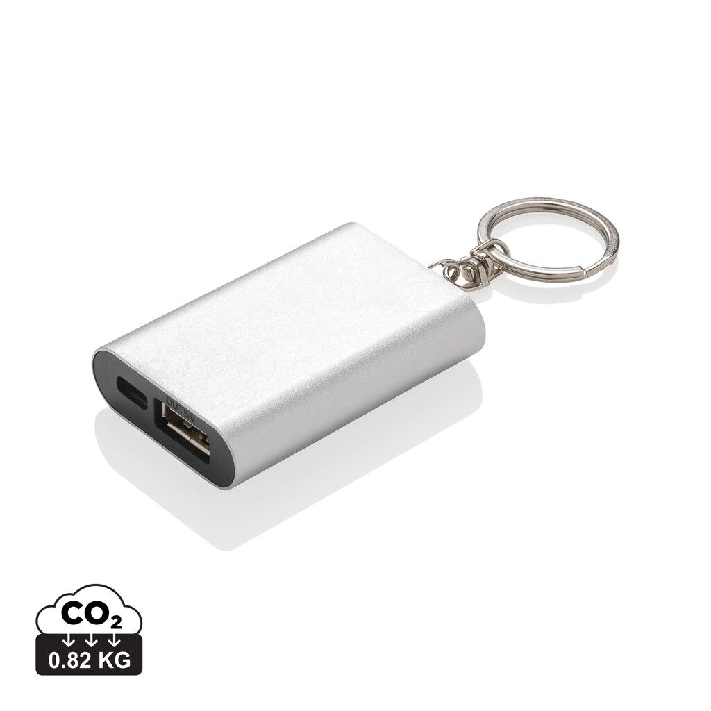 1.000 mAh Schlüsselanhänger Powerbank - silber-380