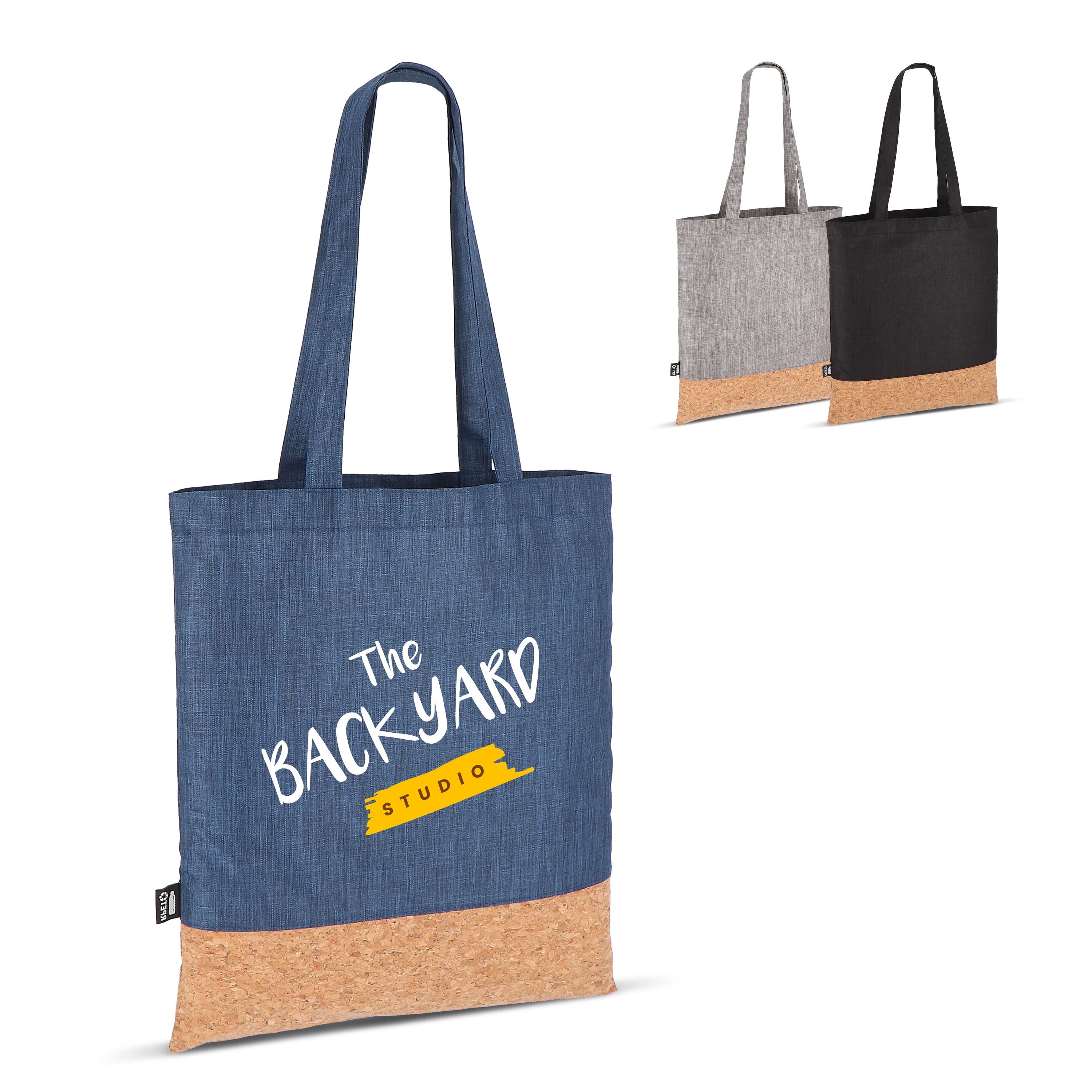 Tragetasche R-PET & Kork 35 x 40cm - grau-519