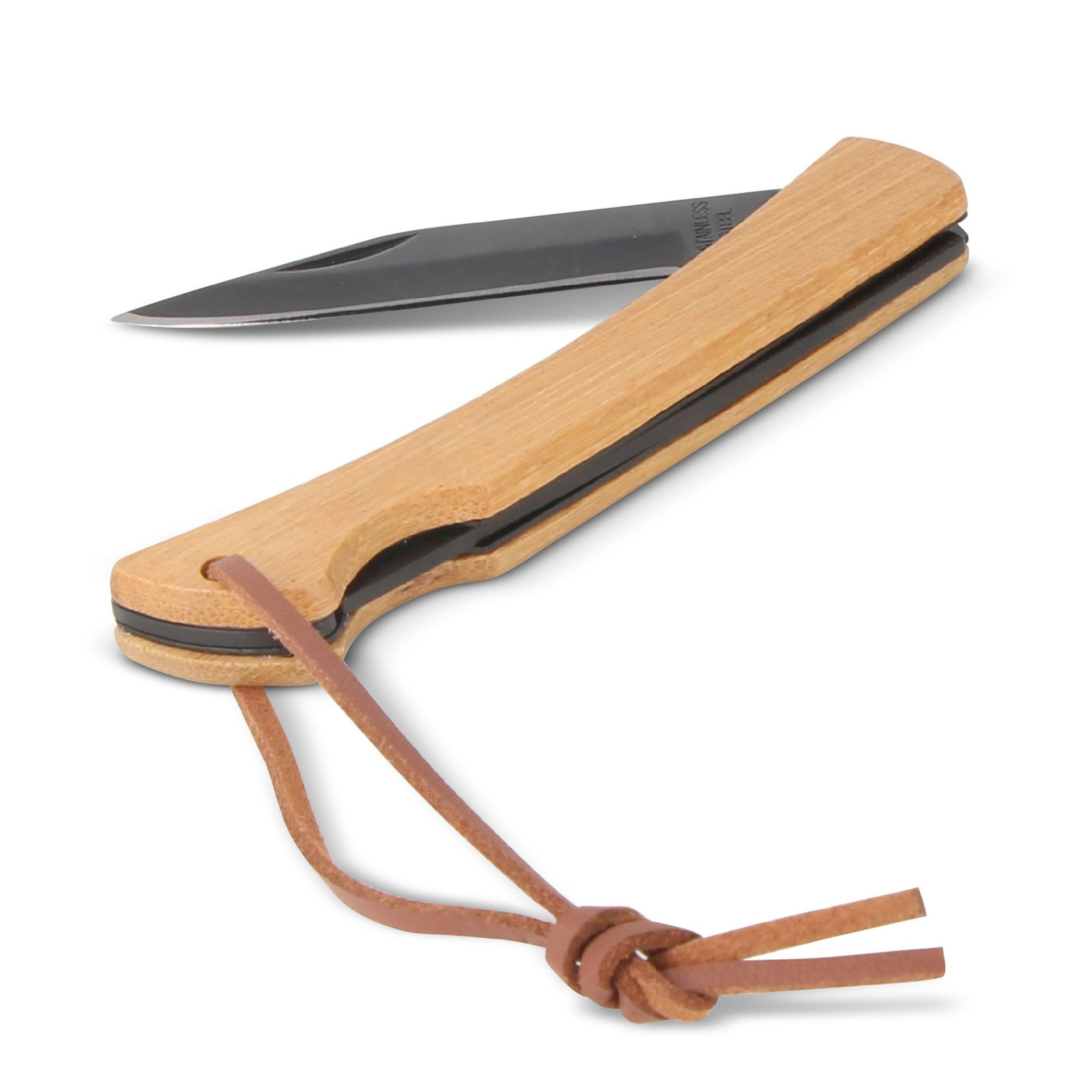 Taschenmesser aus Bambus - schwarz-330