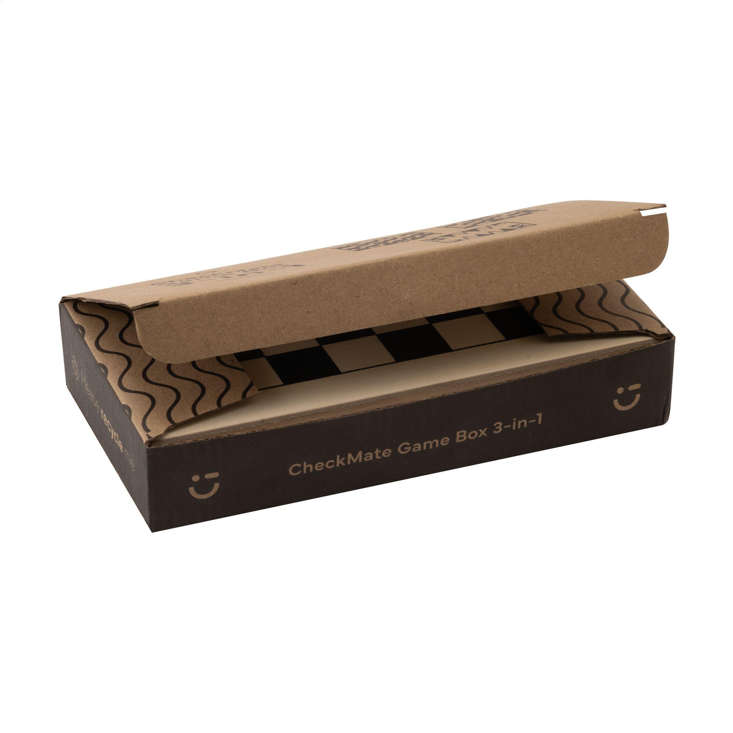 CheckMate Game Box 3-in-1 Spiel - holz-82