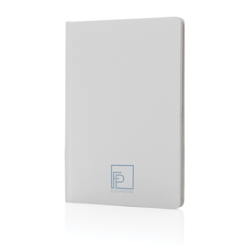 A5 Impact Steinpaper Hardcover Notizbuch - weiß-246