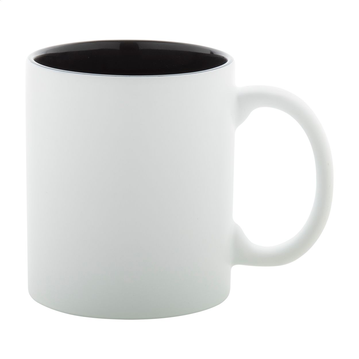 Revery Keramiktasse für farbige Gravur, 350 ml - weiß - schwarz-773