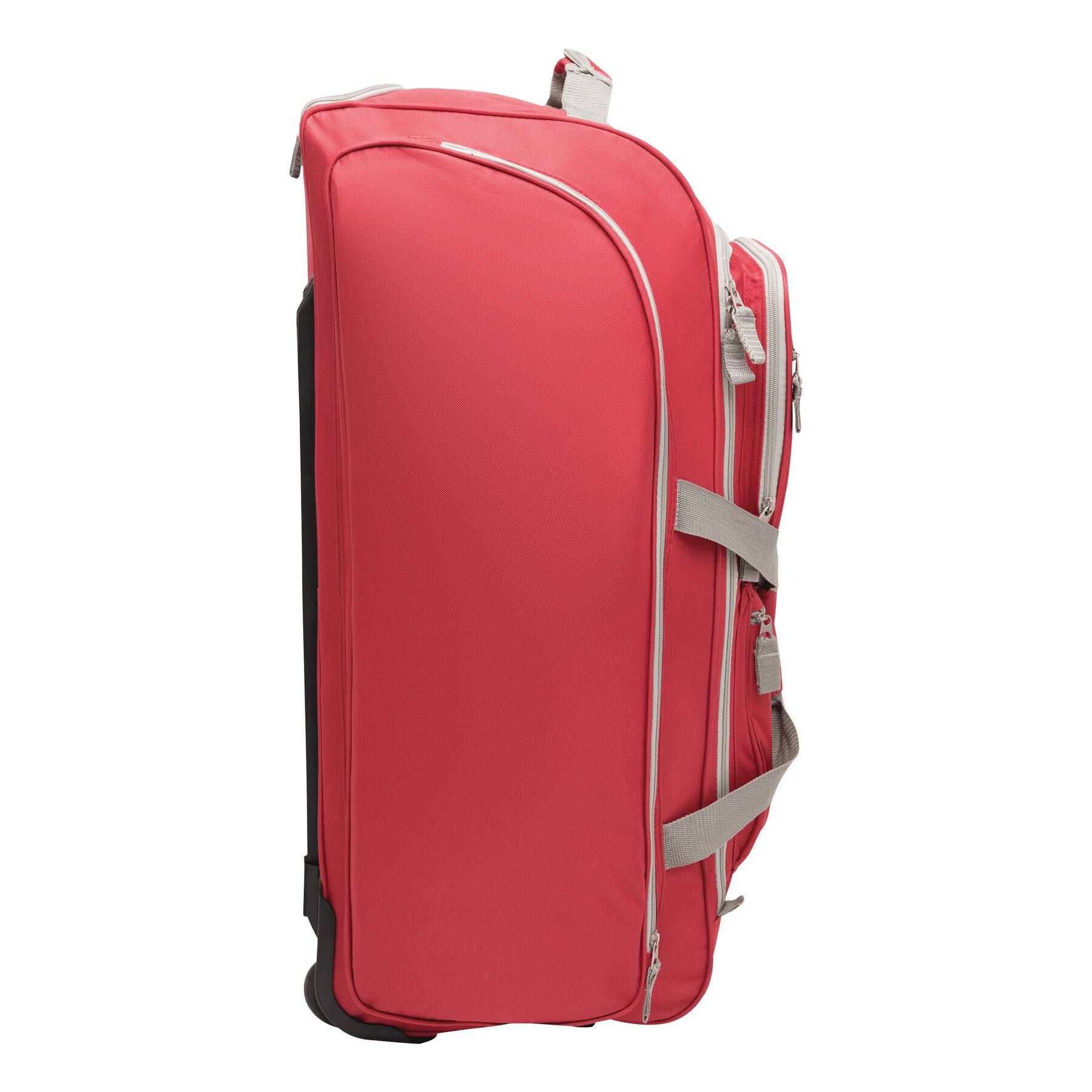 Trolley-Reisetasche 9P - grau - rot-619