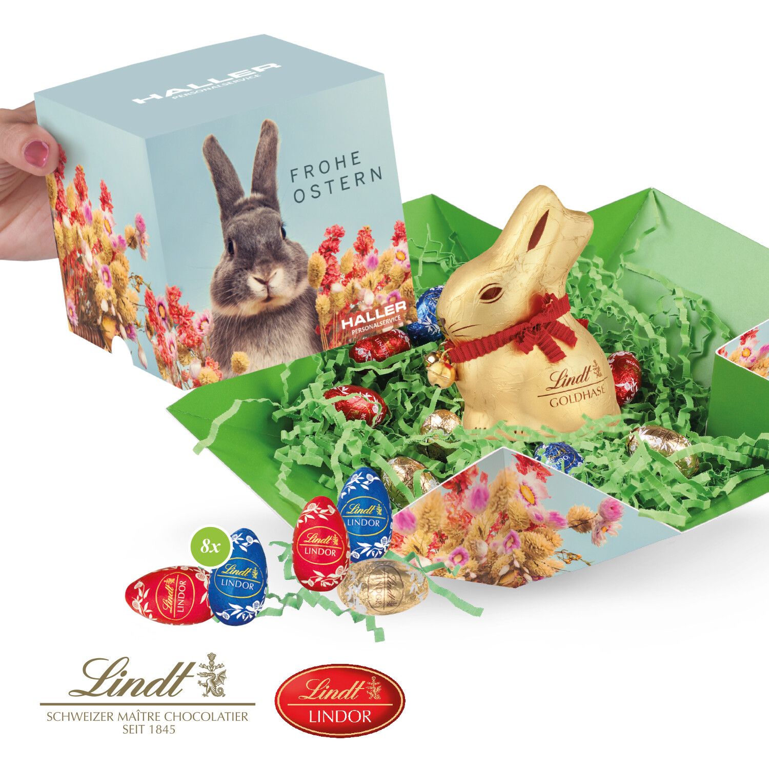 Oster-Werbewürfel mit Schokolade von Lindt-634