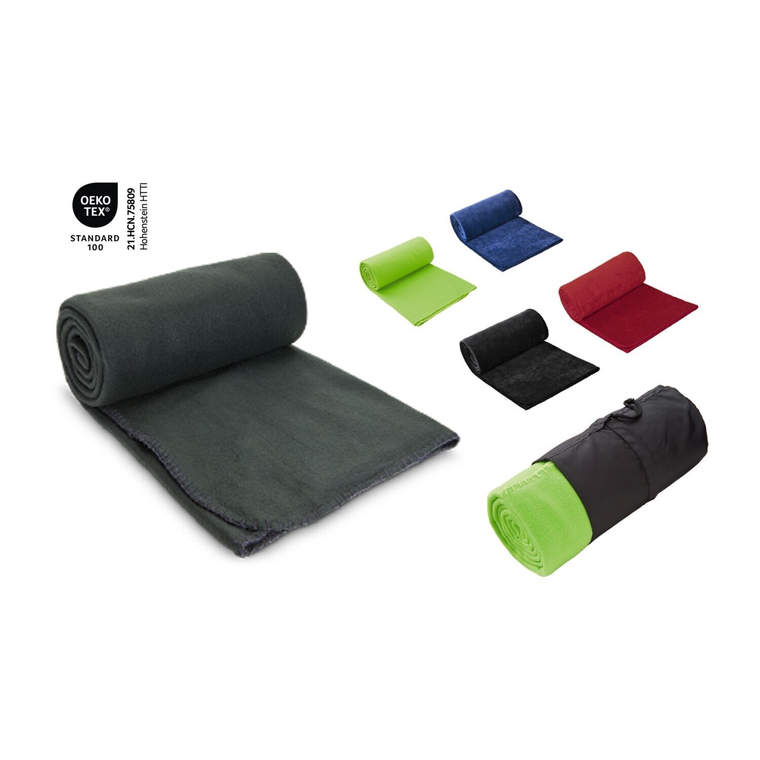 Fleecedecke Basic - 120x150 cm - 180 g/m² - grün-275
