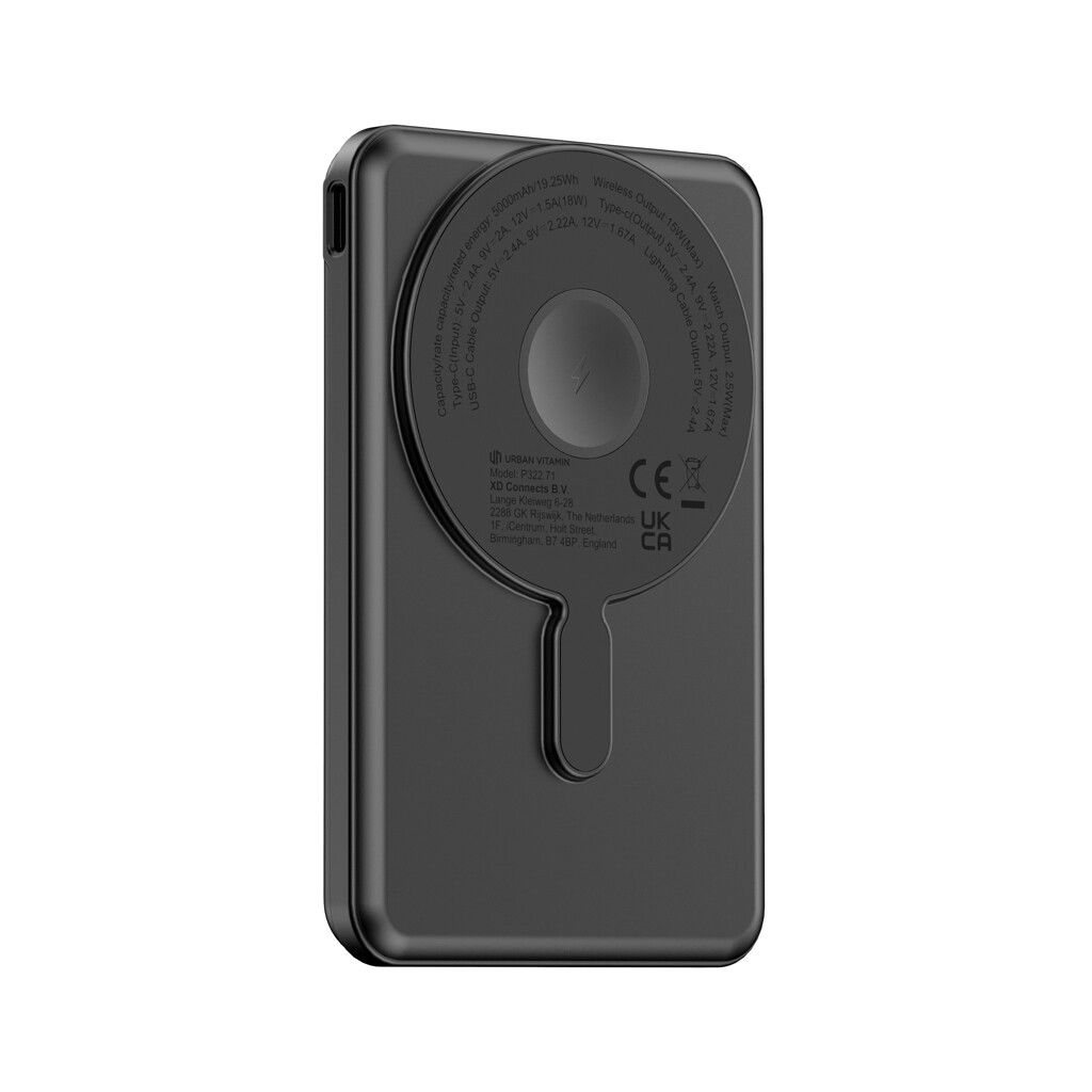 Urban Vitamin Redwood 5-in-1 5.000mAh 20W PD magn. Powerbank - schwarz-462