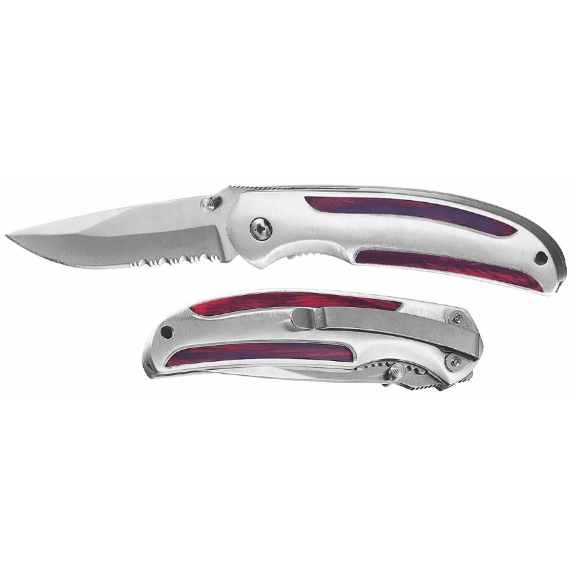 Metmaxx® Profi&Freizeitmesser "Wood" - silber-618