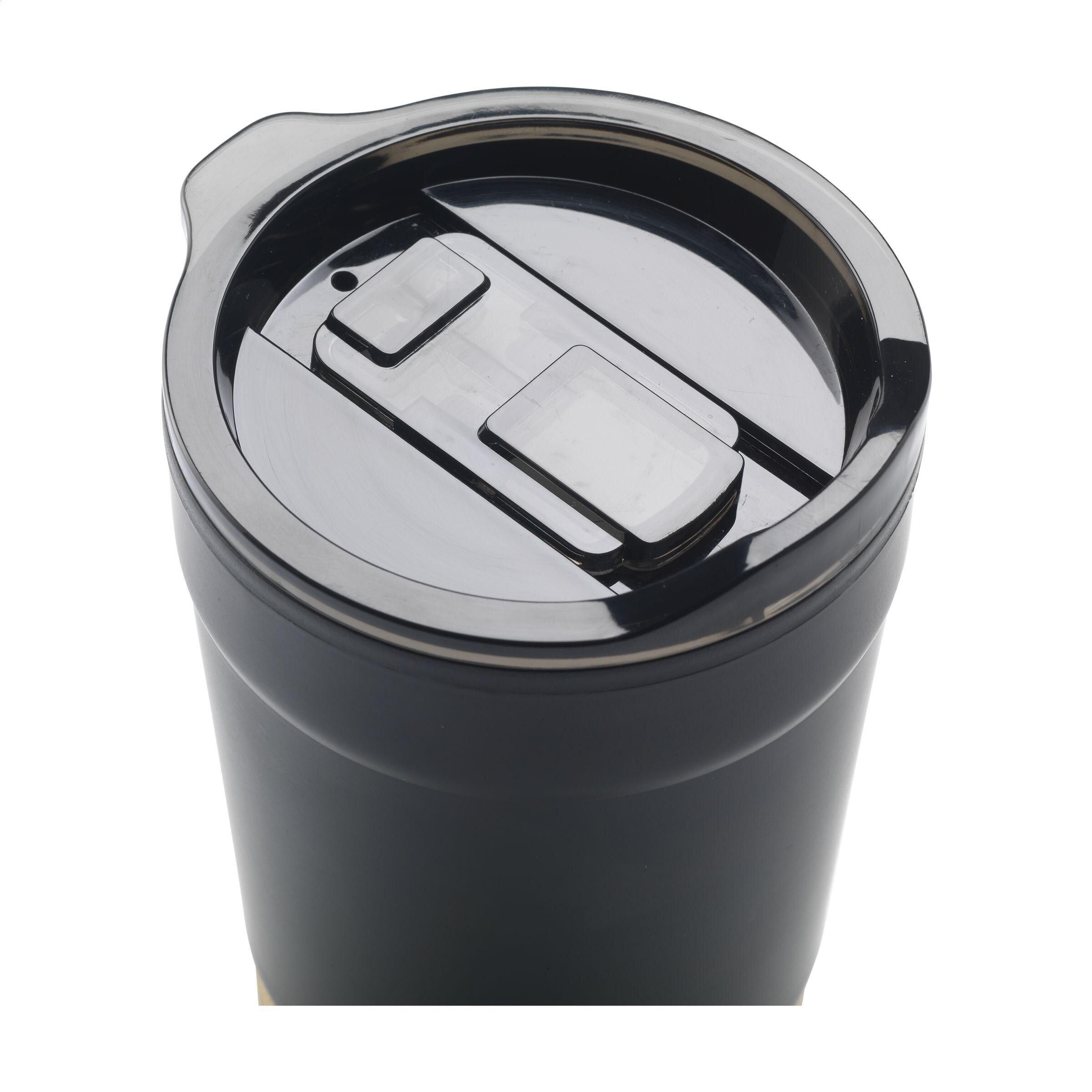 Kobe Bamboo RCS Recycled Steel 350 ml Kaffeebecher - schwarz-836
