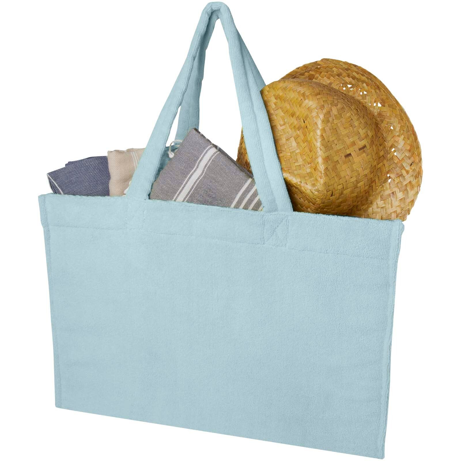 Siam GRS-recycelte Strandtragetasche aus Frottee 13 L - wolkenblau-560