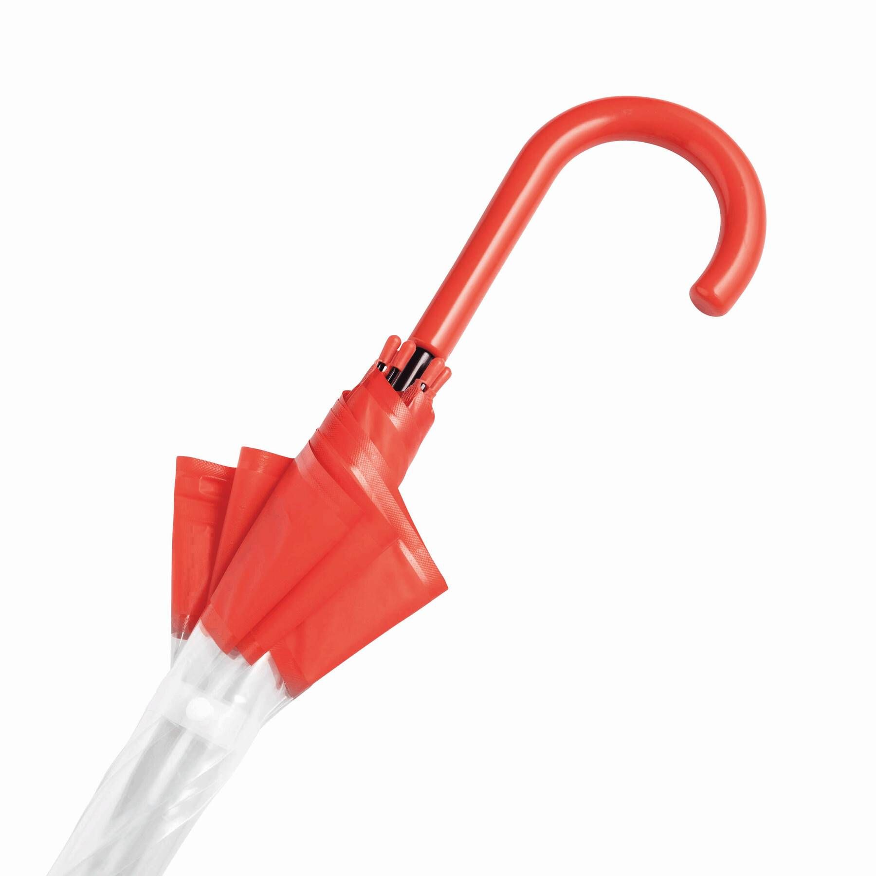 Glockenschirm HONEYMOON - rot - transparent-966