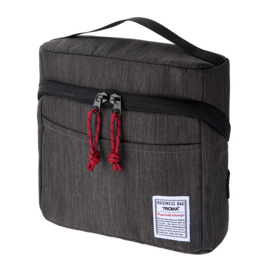 TROIKA Kabeltasche BUSINESS TECH 2 GO - anthrazit - schwarz-176
