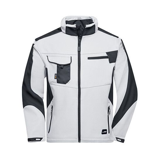 Workwear Softshell Jacket -STRONG- - white - carbon-777