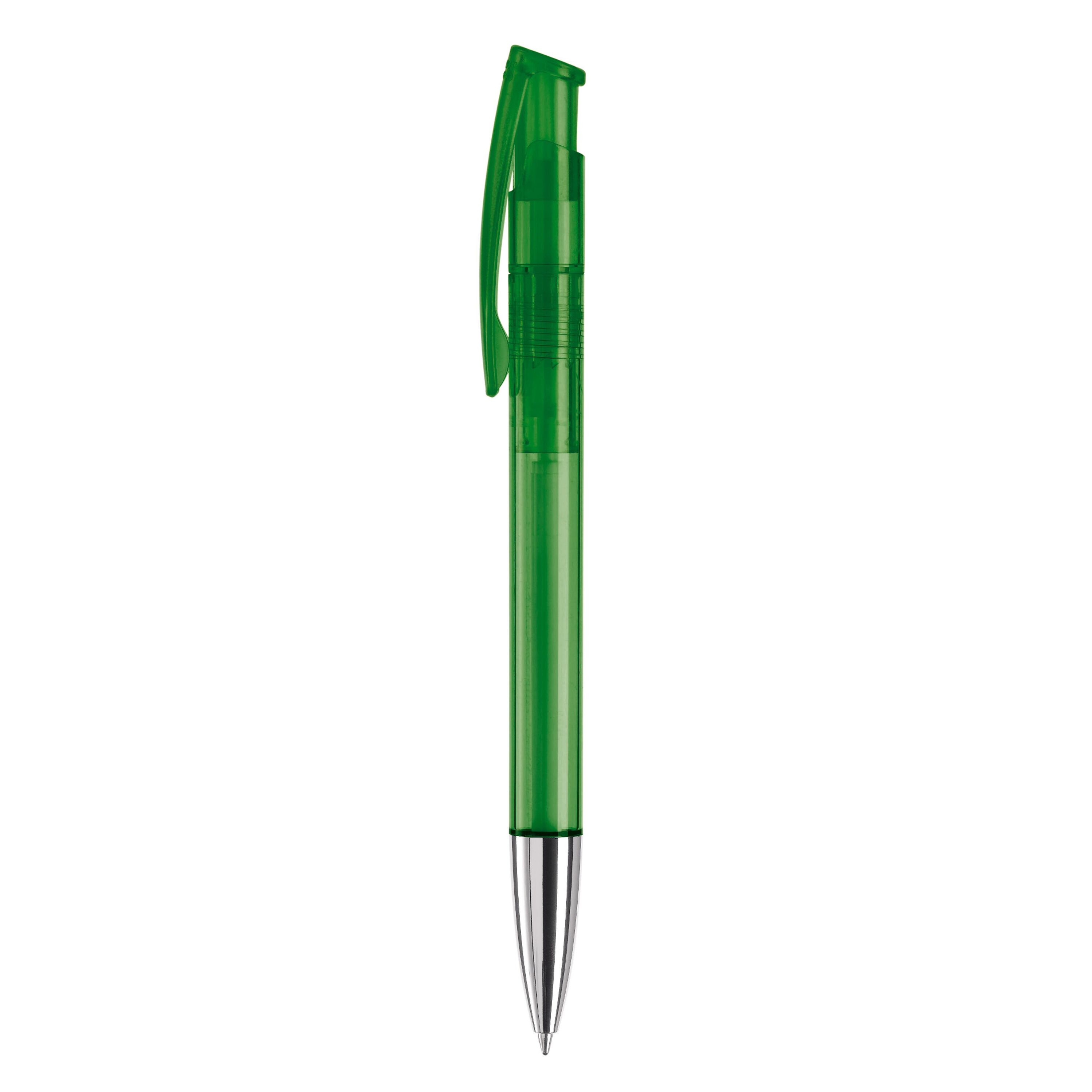 Kugelschreiber Avalon Transparent mit Metallspitze - transparent  -  grün-838