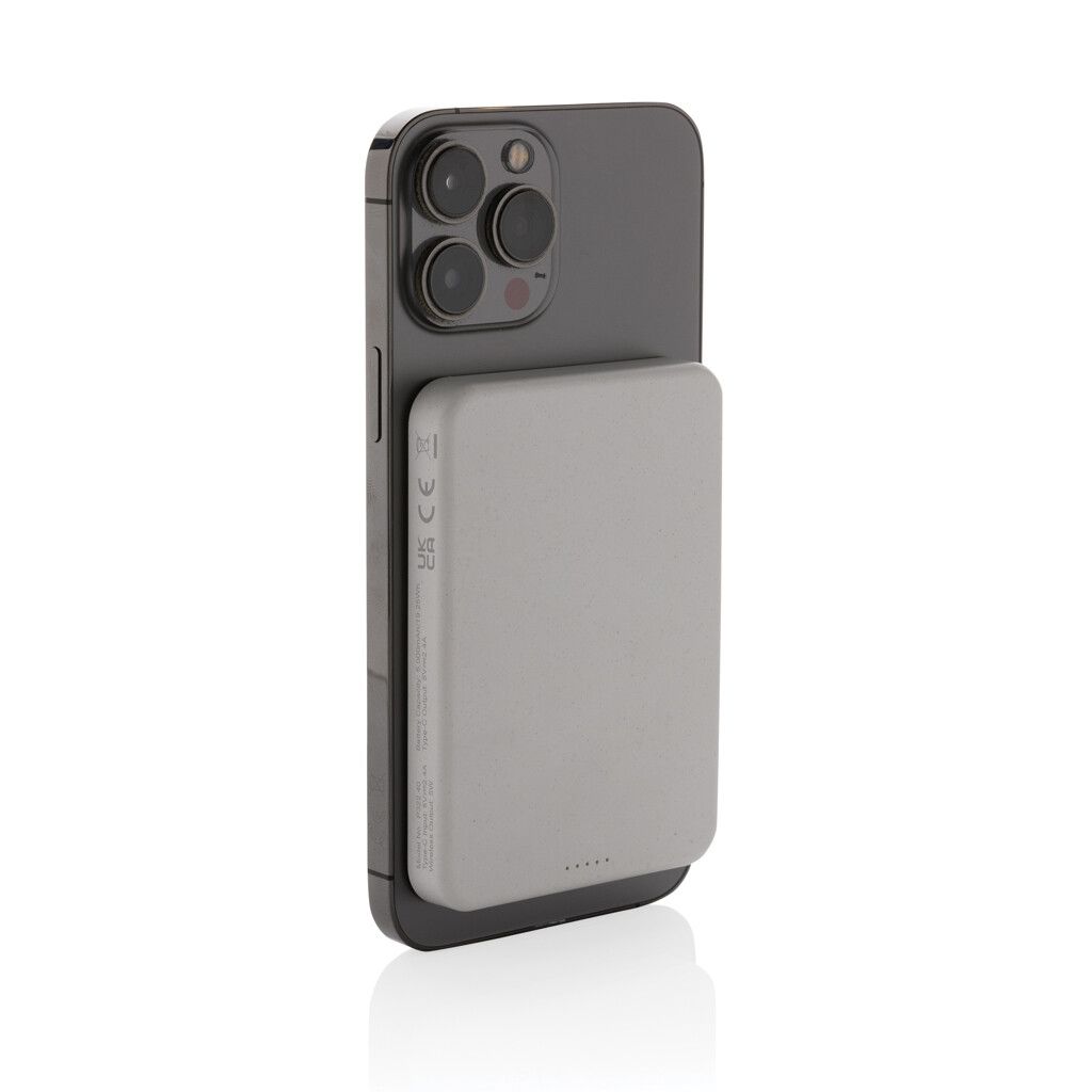 Magnetix 5.000mAh magnetische Powerbank aus RCS recycel. ABS - weiß-256