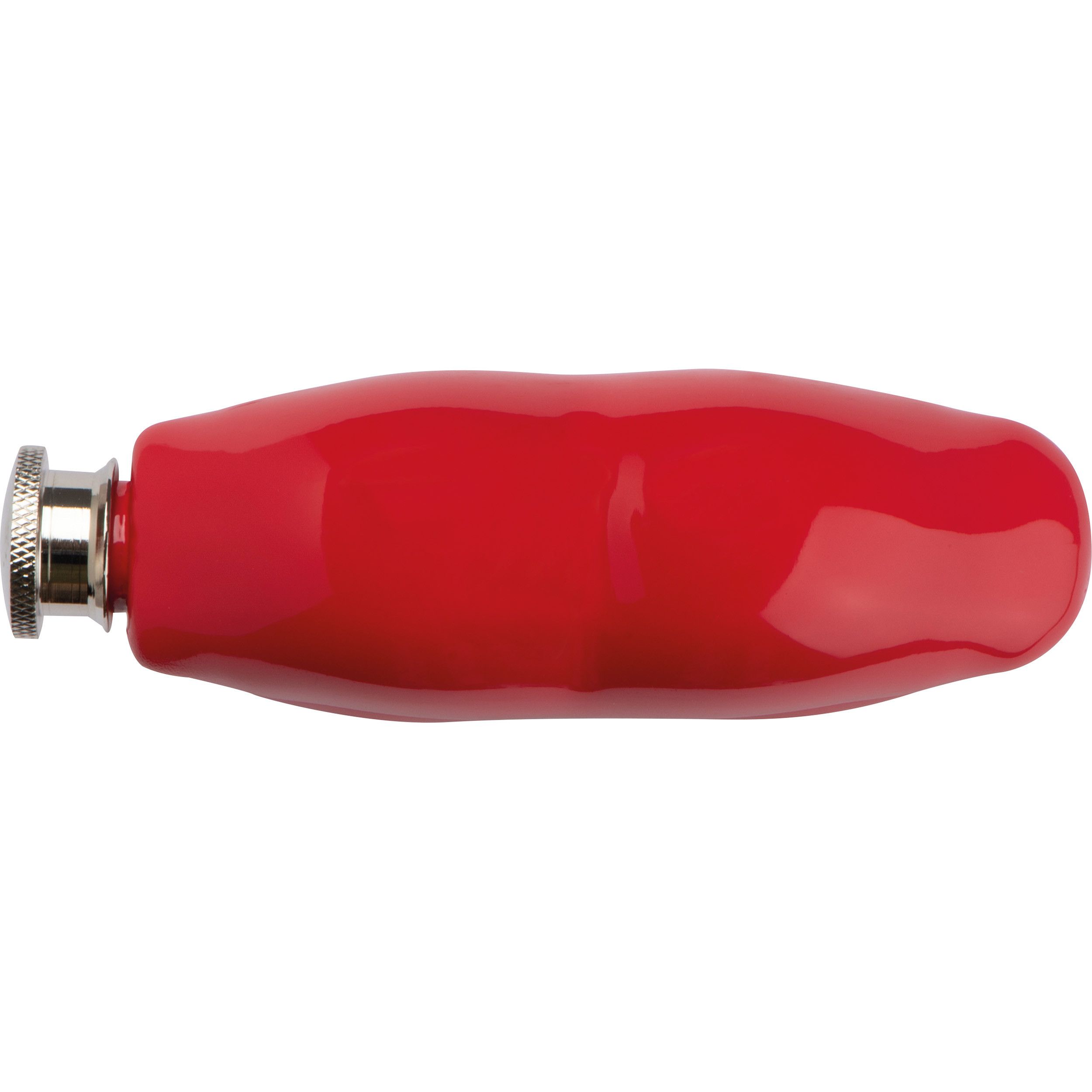 Flachmann Kussmund aus Edelstahl, 178ml - rot-406
