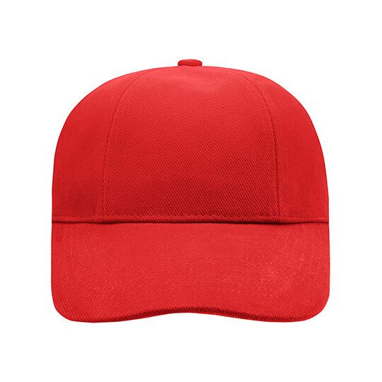 Turned 6 Panel Cap Laminated - red-243