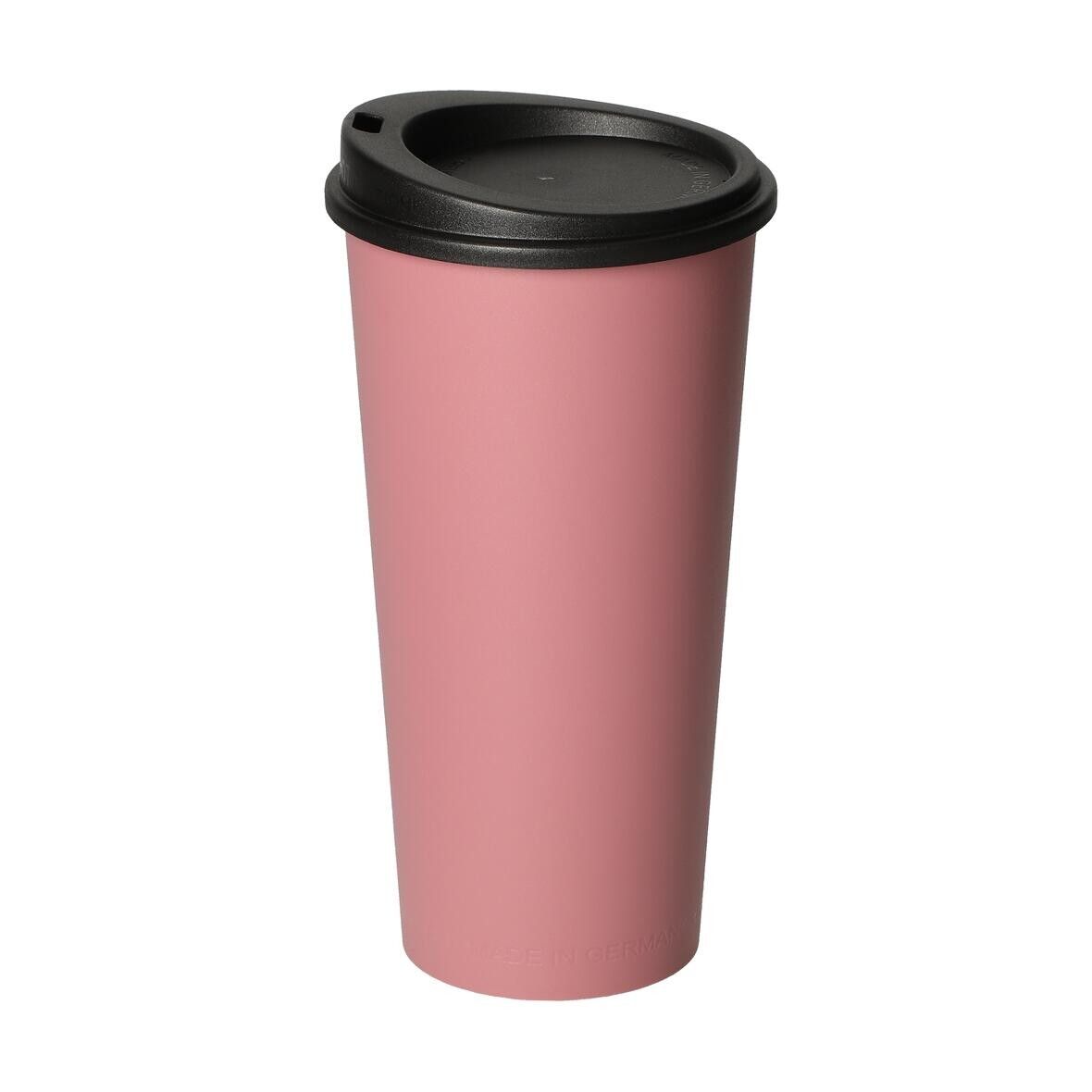 Kaffeebecher ToGo, 0,4 l - raffiniertes rot - schwarz-48