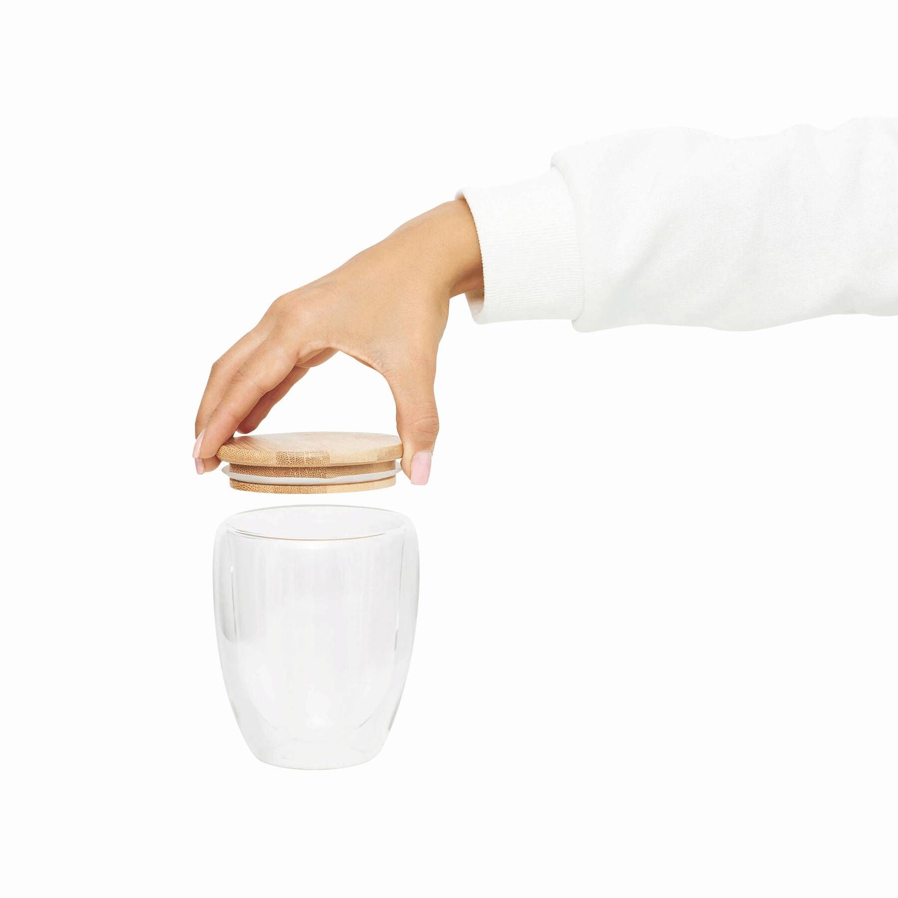 Glas BAMBOO ART M, Füllmenge ca. 350 ml - braun - transparent-182