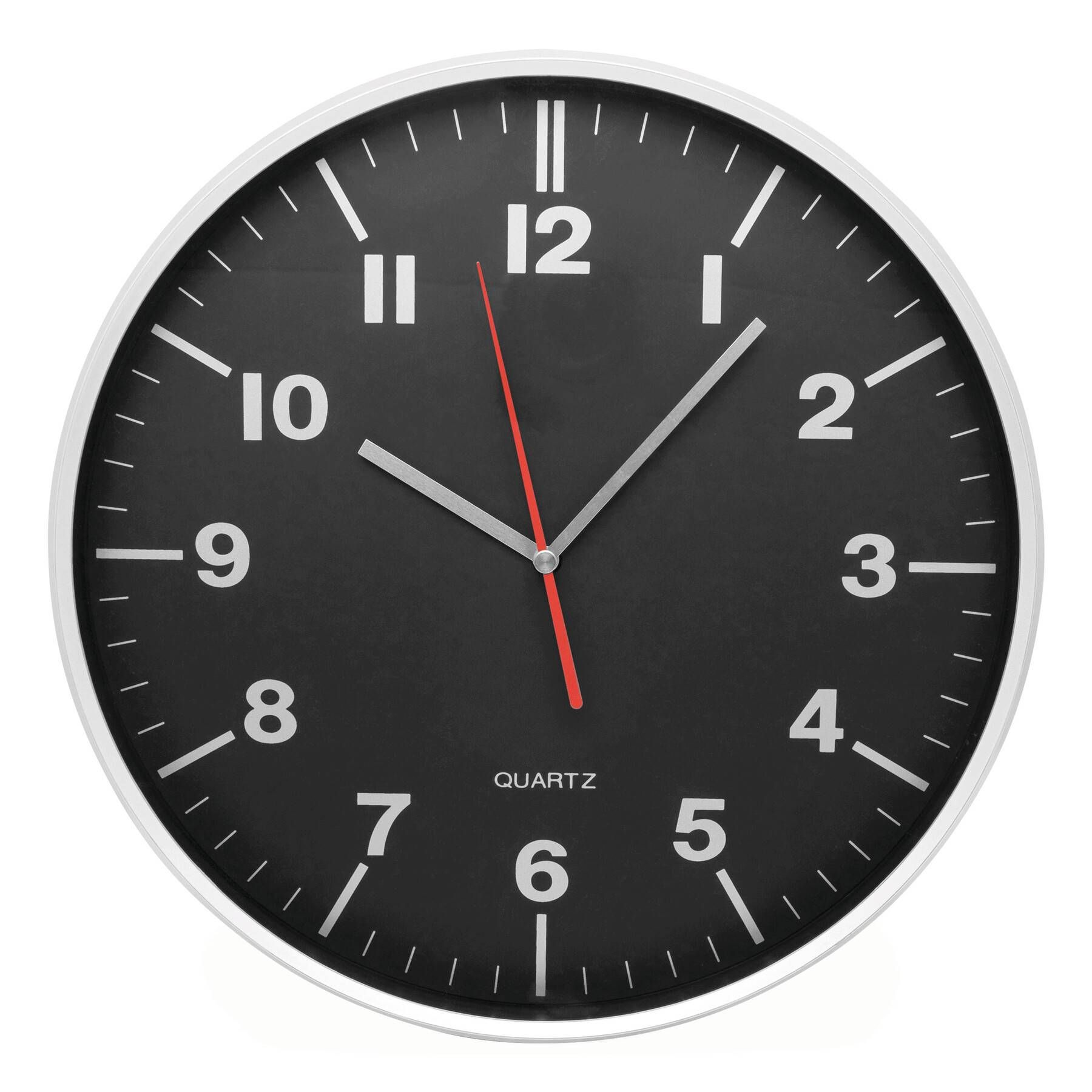 Wanduhr HEMERA - schwarz - silber-959