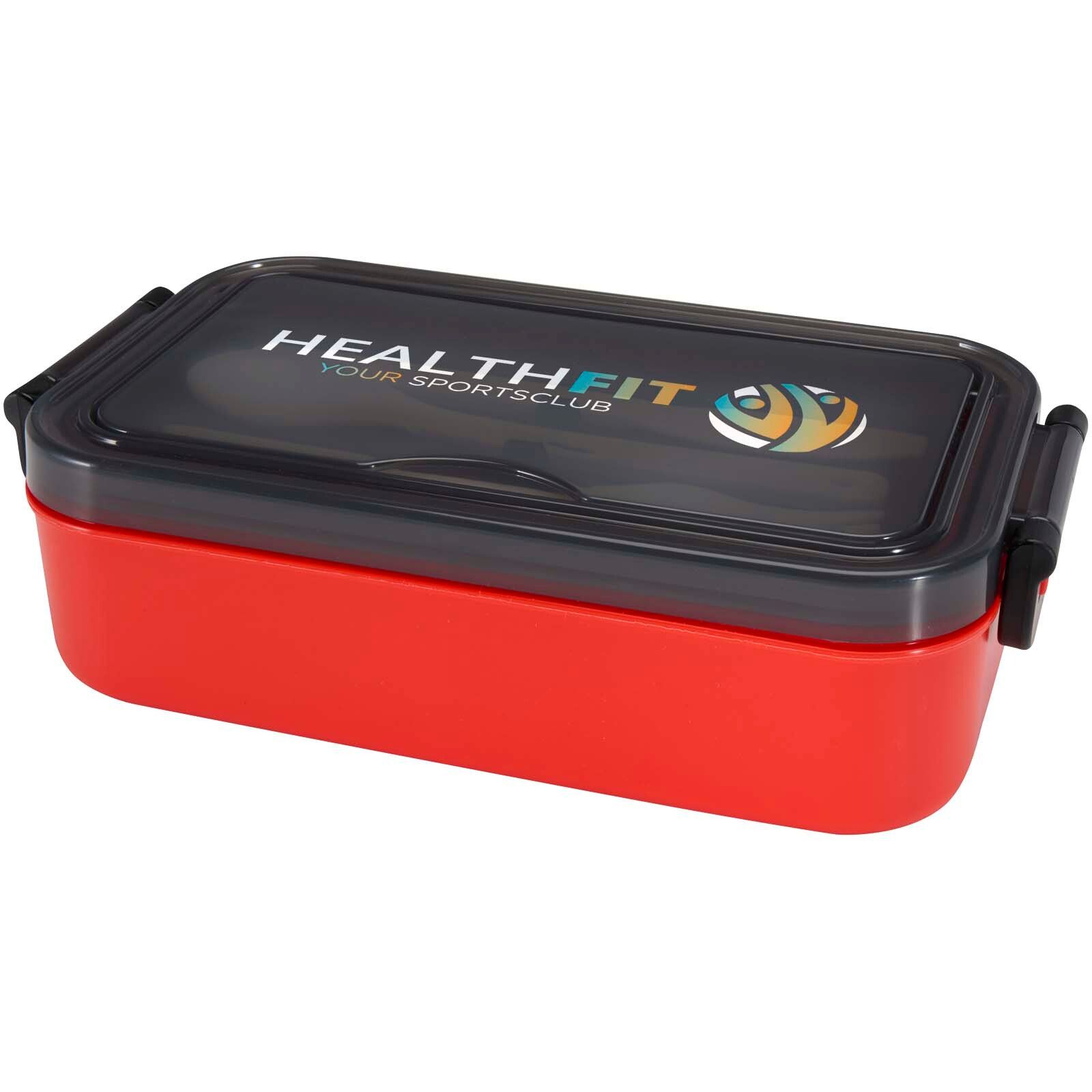 Snappy 1000 ml Lunchbox und Besteckset - rot-47