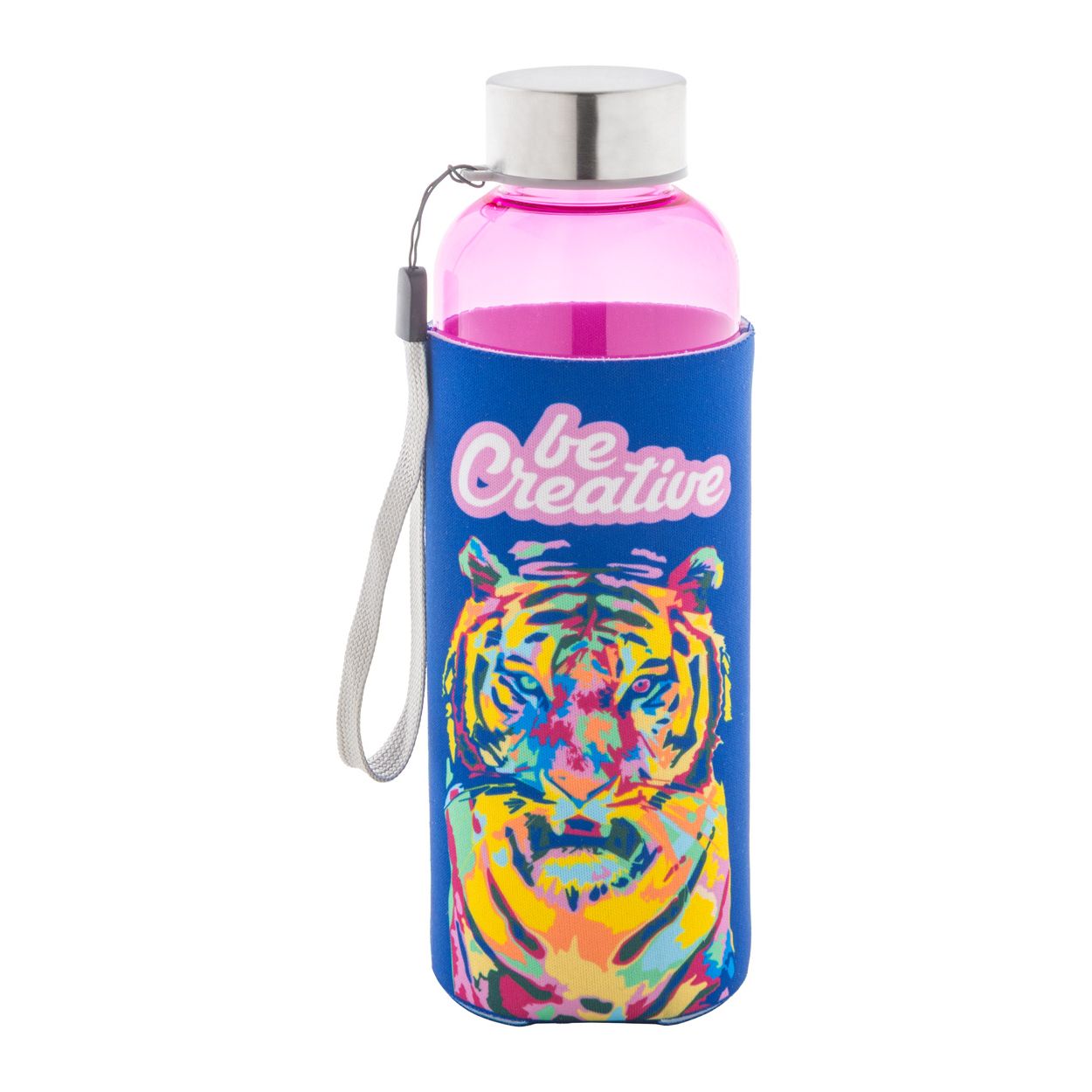 Pemba Creative RPET Flasche - pink - weiß-899