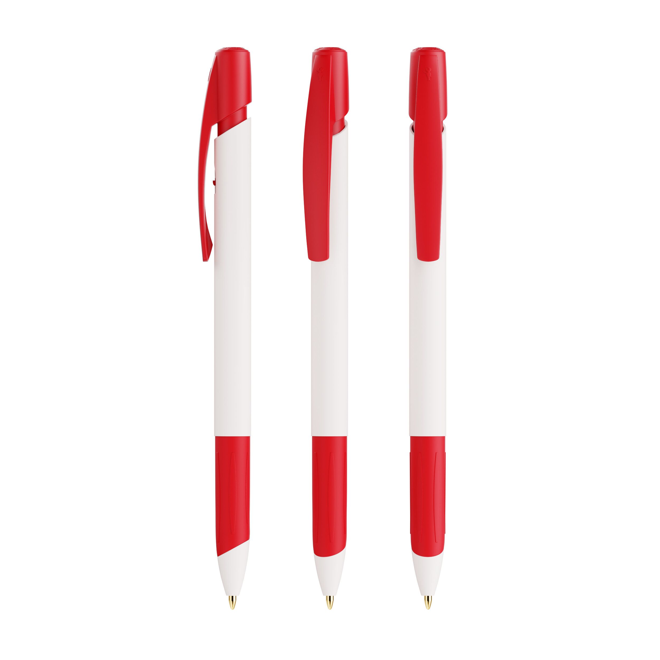 BIC® Media Clic Grip Ecolutions® Kugelschreiber, Mine schwarz - weiß - rot-777