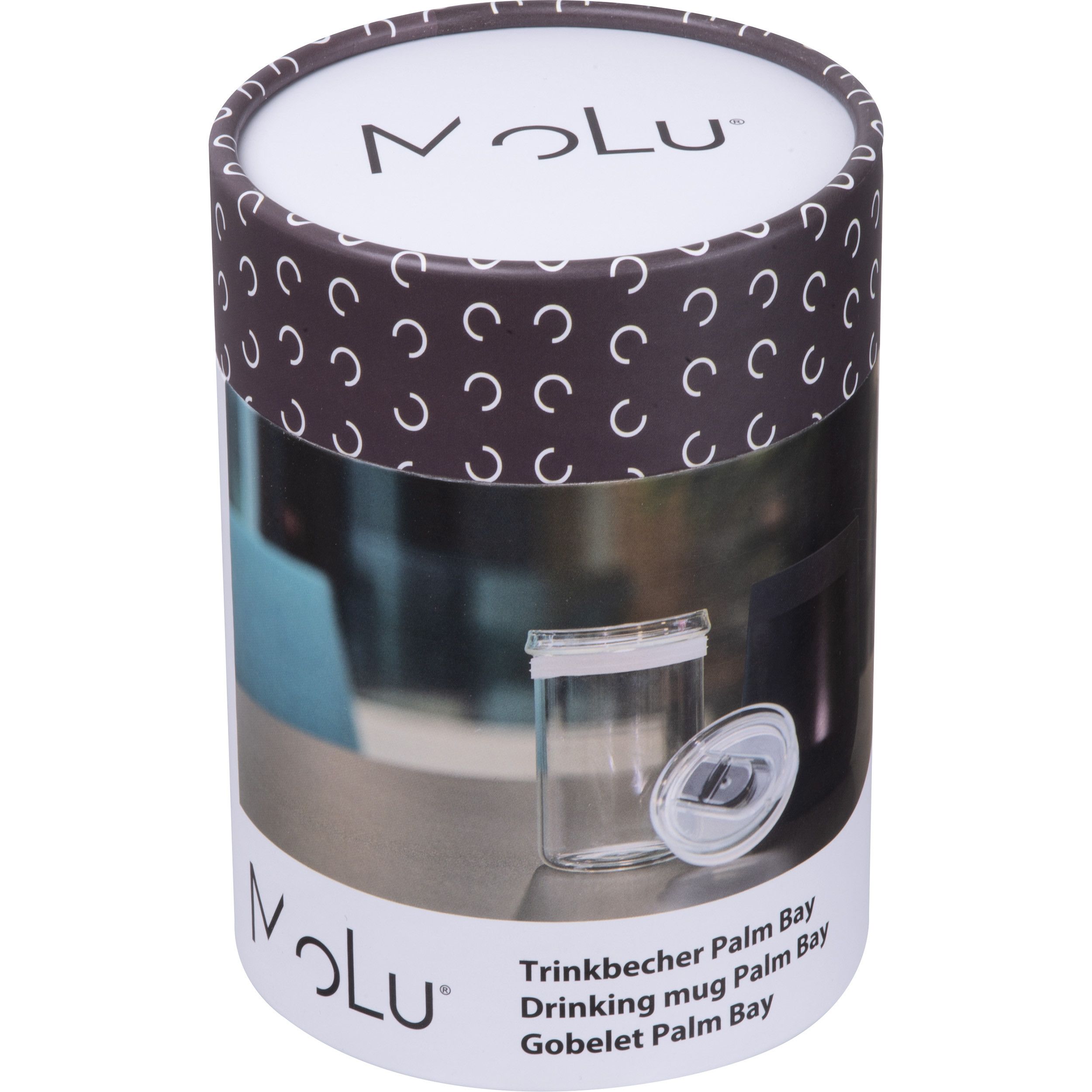 MoLu recycelter Edelstahl Trinkbecher Palm Bay - schwarz-293