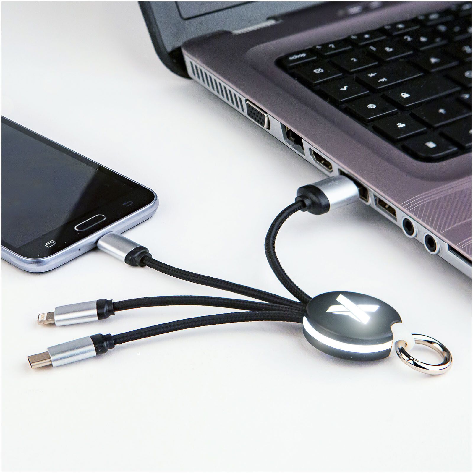 SCX.design C16 Kabel mit Leuchtlogo - schwarz -  weiss-588