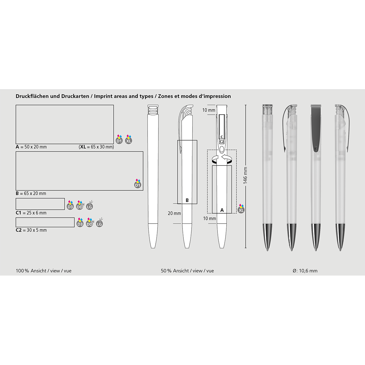 Druckkugelschreiber Jona transparent MMn - hellgrün transparent-807
