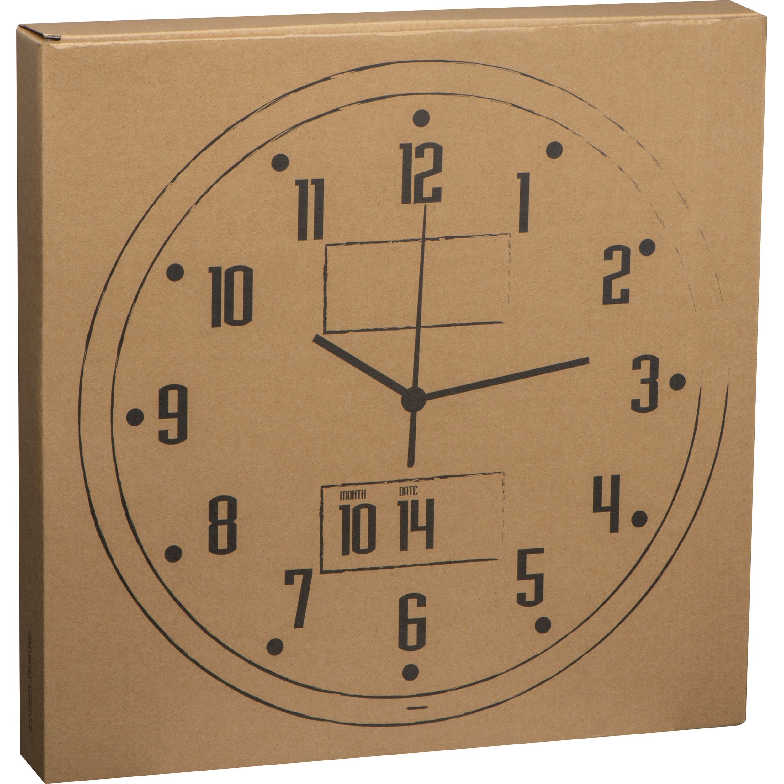 Analoge Wanduhr mit Digitalanzeige - weiß-93