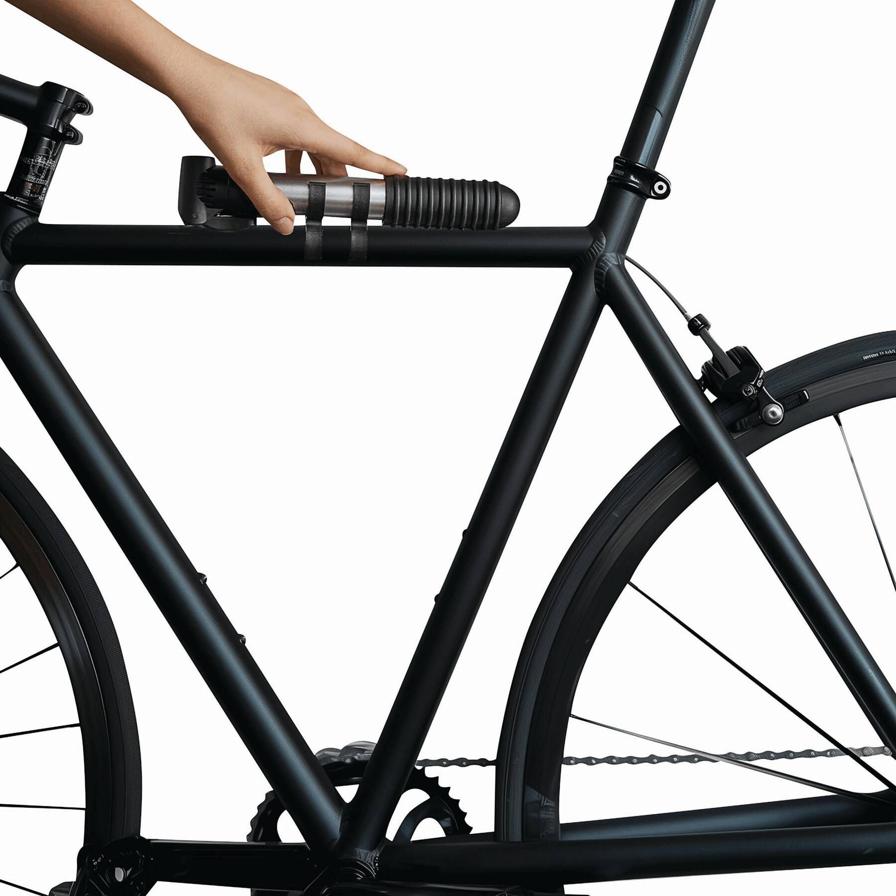 Fahrradluftpumpe AIRFLOW - schwarz - silber-130