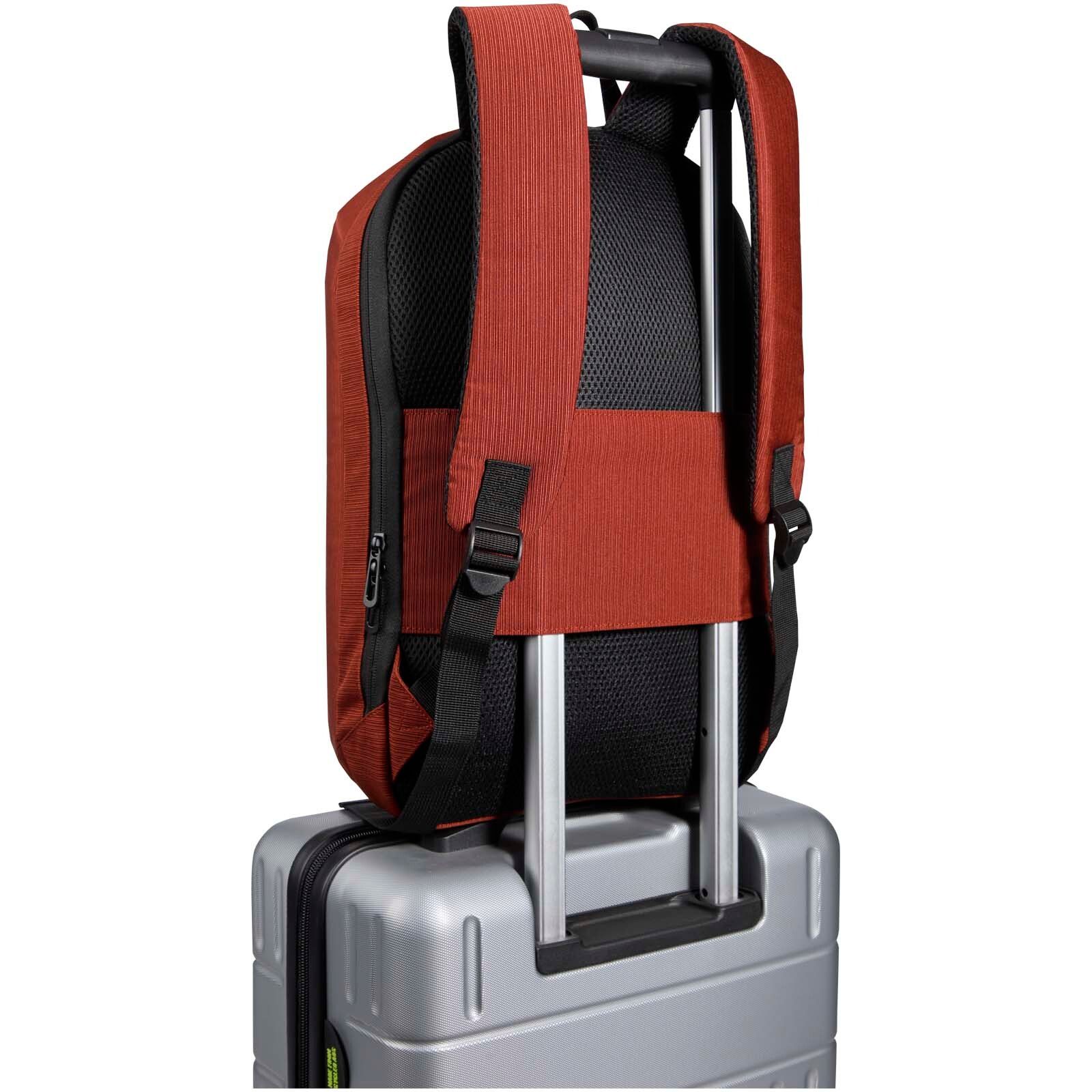 Luma 15" GRS Laptop-Rucksack aus recyceltem Material mit Diebstahlschutz 10L - ziegelstein-481