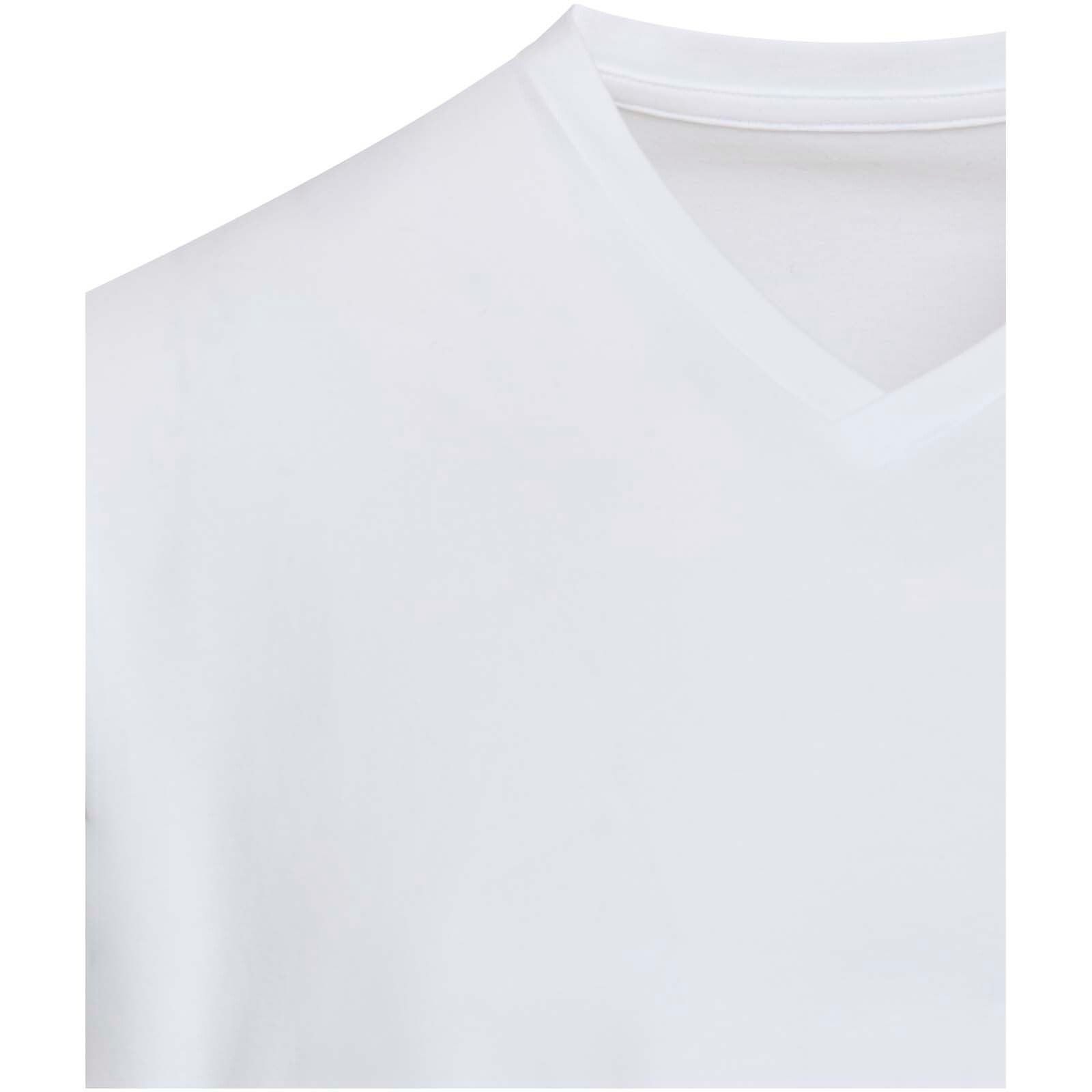 Balfour 200 g/m² Kurzärmeliges T-Shirt V-Ausschnitt Bio Baumwolle (OCS), unisex - weiss-414