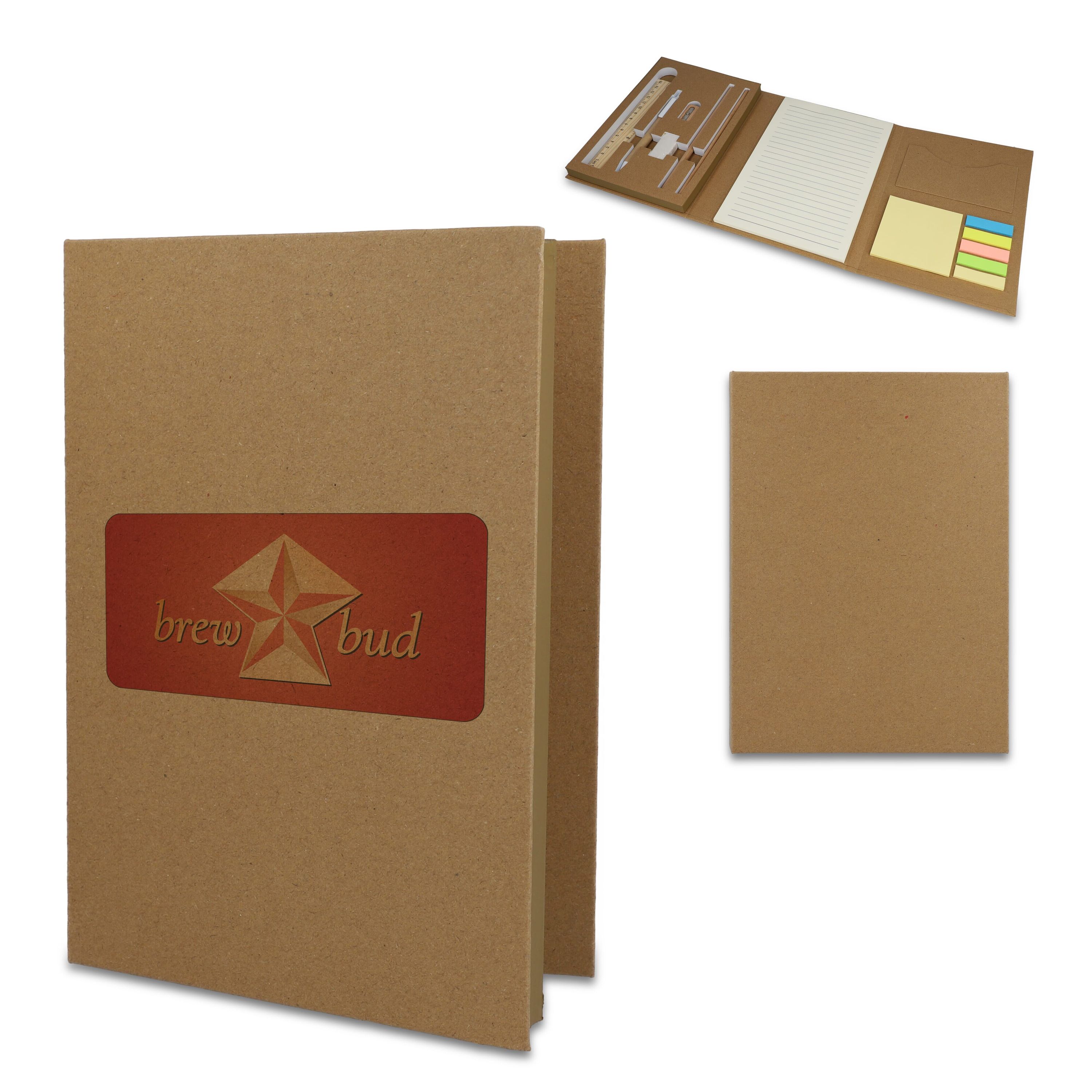 Briefpapier-Set aus Recycling-Papier - natur-52