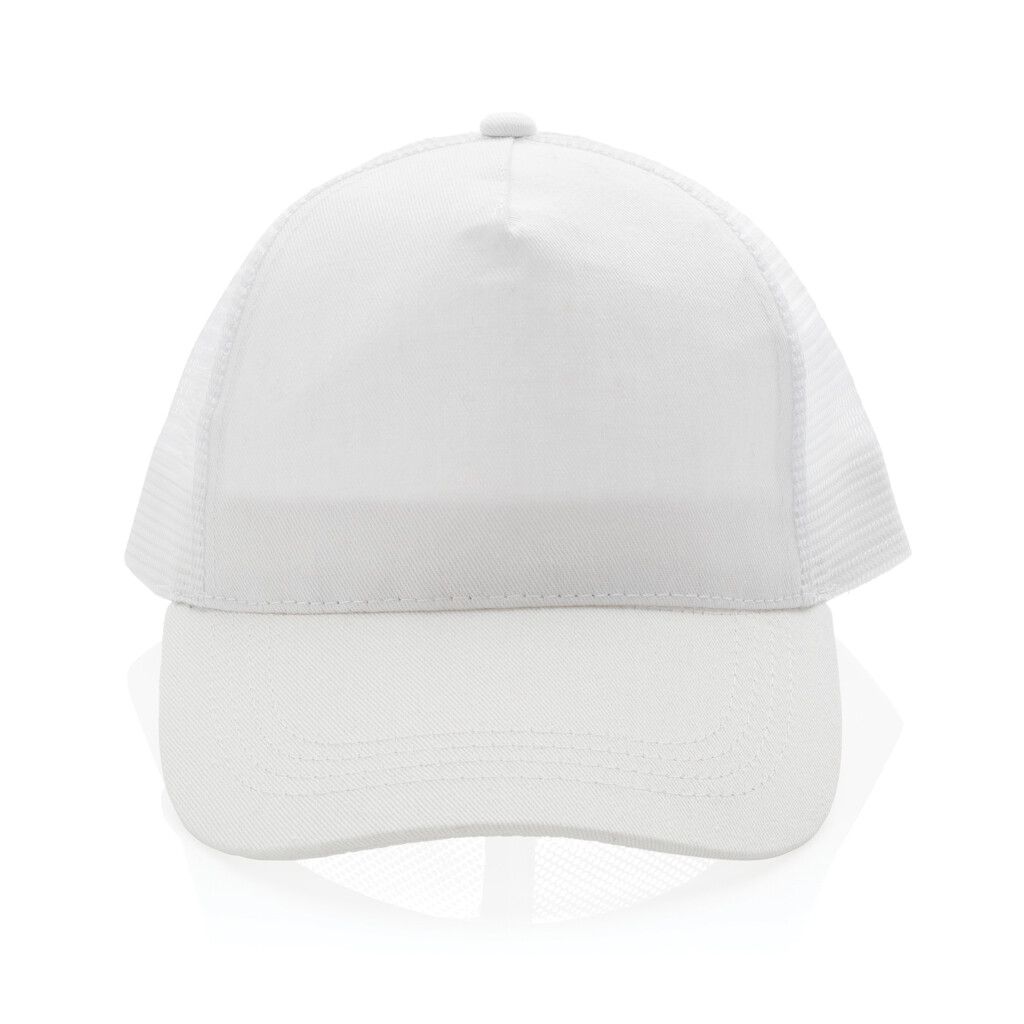Impact AWARE™ 190gr Brushed rCotton 5 Panel Trucker-Cap - weiß-341