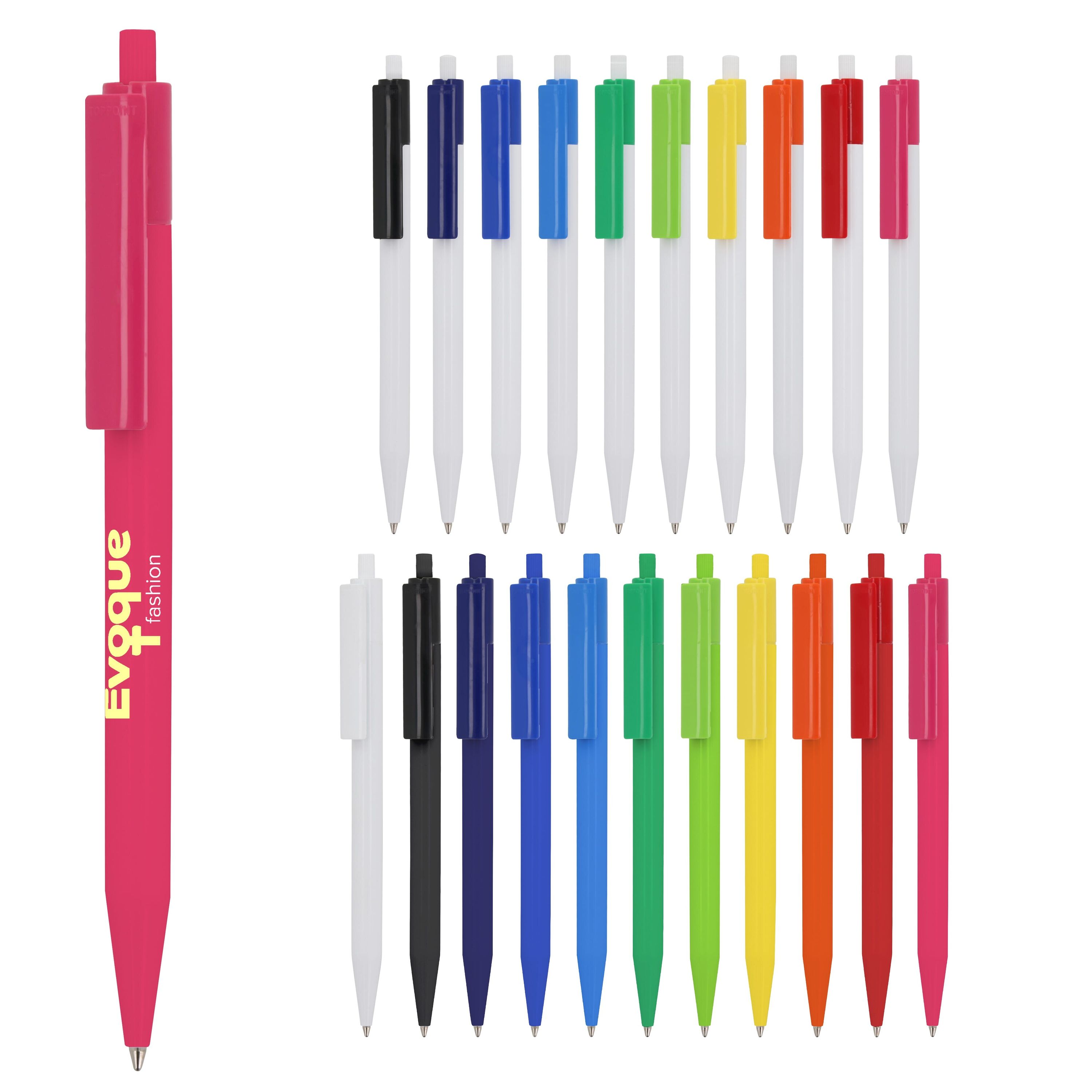Kugelschreiber Kuma Hardcolour - weiss  -  rot-965