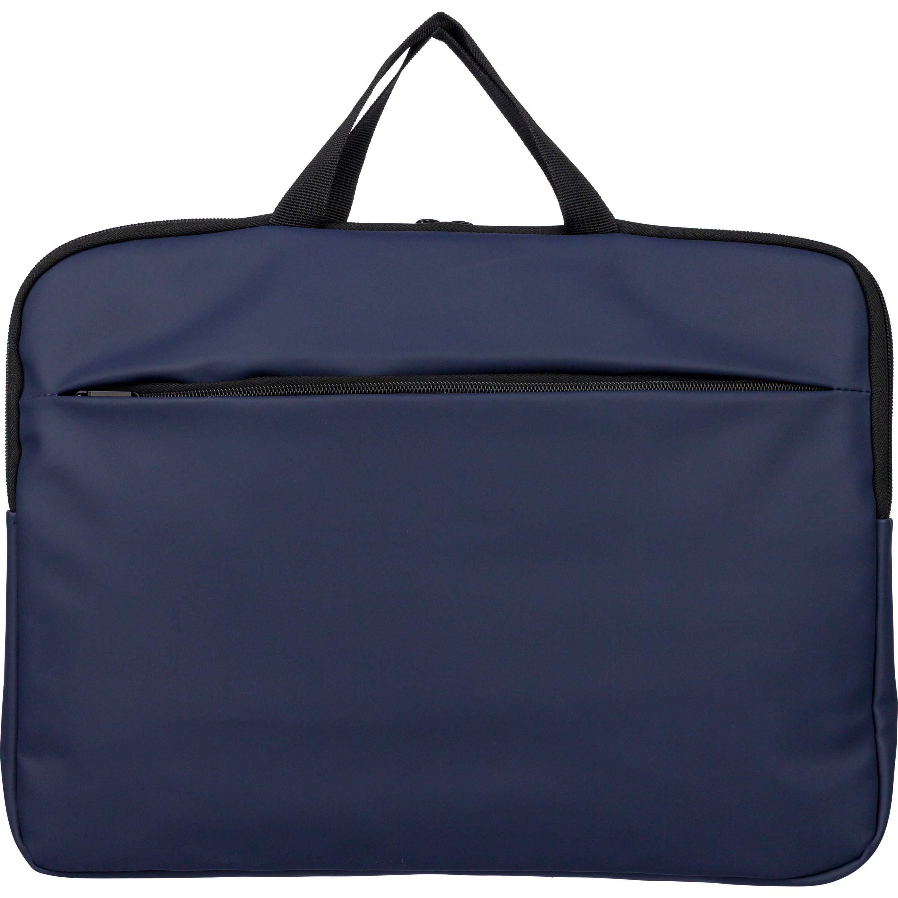Recycelte PU-Laptoptasche Rafi - schwarz-9