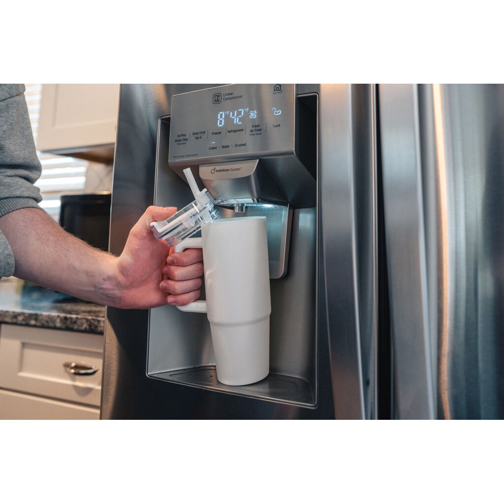 Tana Becher aus RCS recyceltem Kunststoff mit Griff 750ml - weiß-195